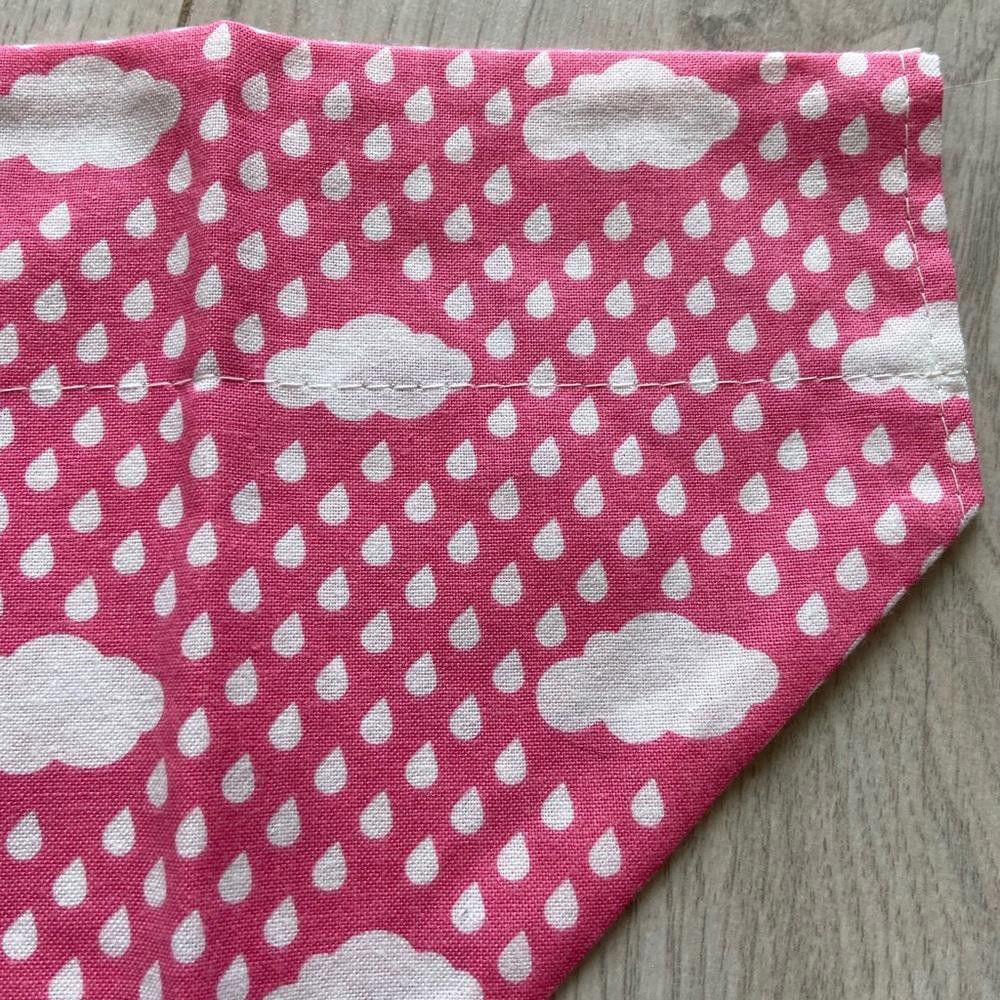 Designer Pink Rain Cloud Dog Bandana Size ONE SIZE - 2 Thumbnail