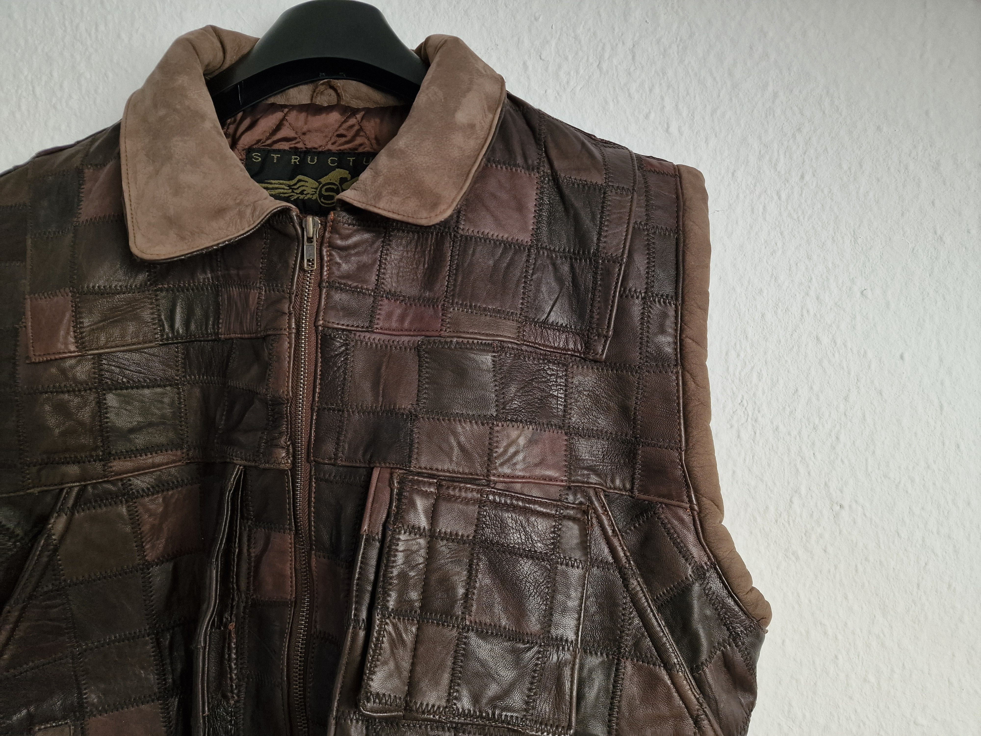 Genuine Leather × Vintage Genuine Leather Vintage Vest bomber deep front pockets Size US S / EU 44-46 / 1 - 8 Thumbnail