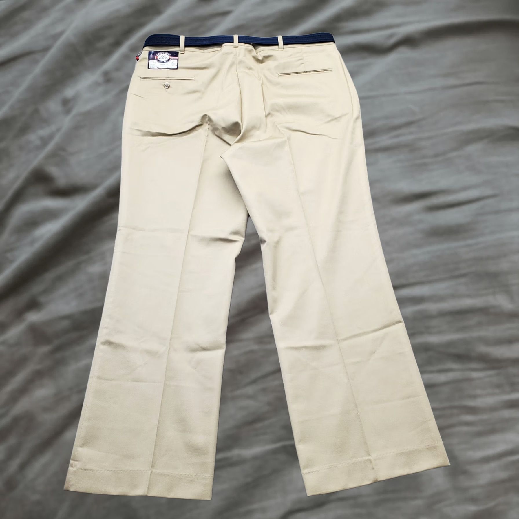 Vintage Knightsbridge Chino Pants Mens 40x30 Tan Belted Waist Straight Leg Size US 40 / EU 56 - 1 Thumbnail