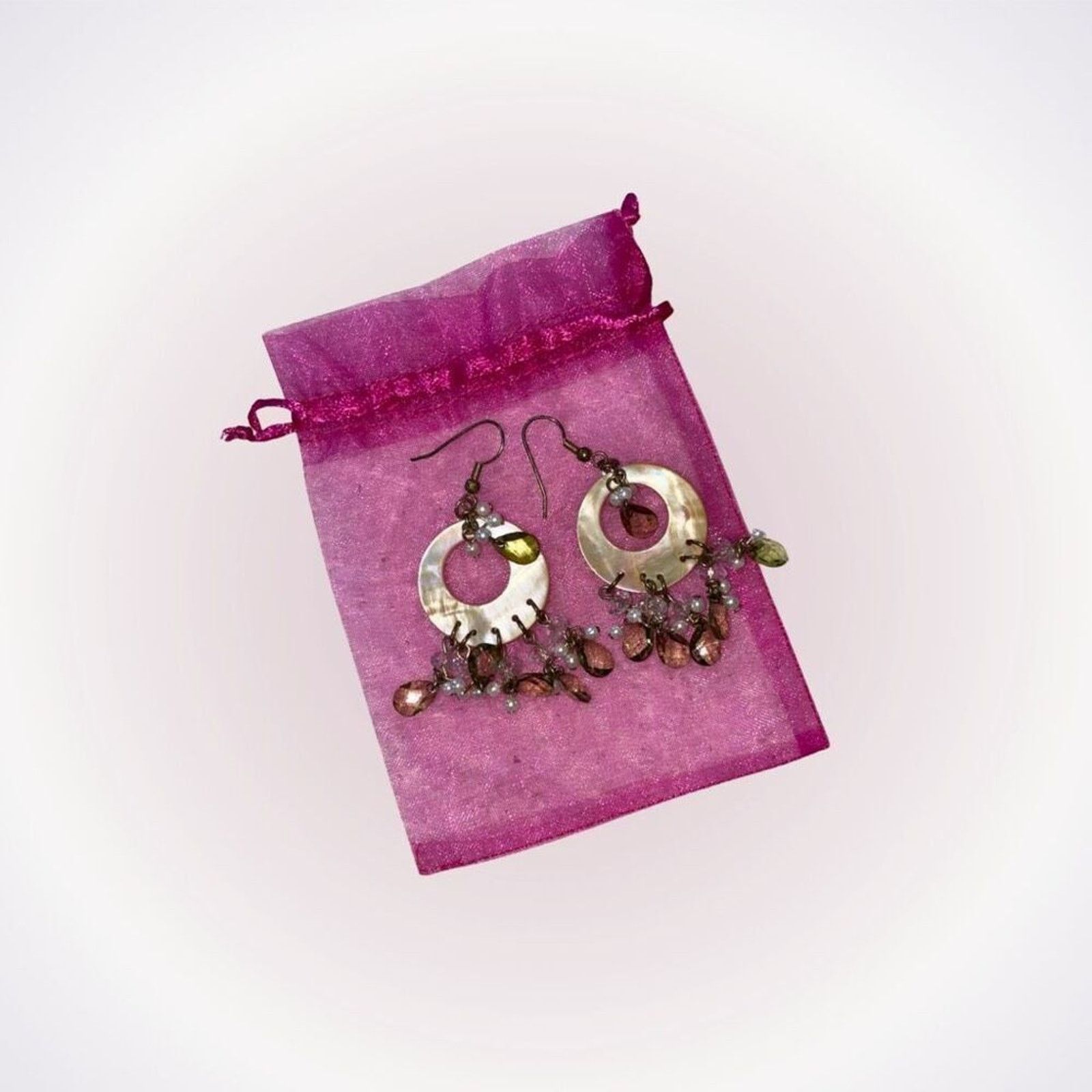 Other Abstract Circle and Beaded Drop Earrings | Sz OS Size ONE SIZE - 1 Thumbnail