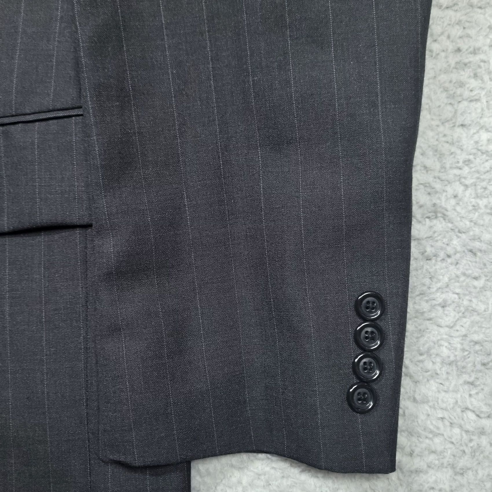 Jos. A. Bank Jos A Bank Blazer Men 44S Wool 100% Wool Gray Notch Lapel Single-Breasted Two-Button Short Length Size 44R - 4 Thumbnail