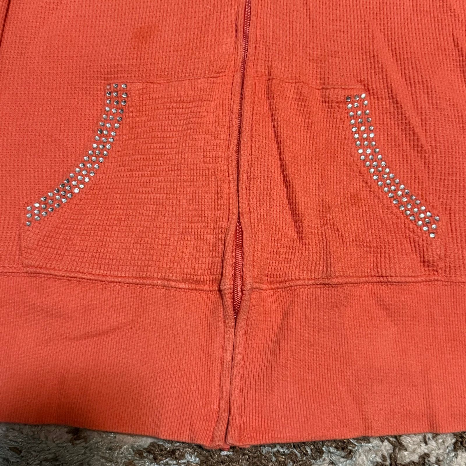 Ariat Ariat Waffle Knit Thermal Hoodie Large Western Coral Size L / US 10 / IT 46 - 3 Thumbnail