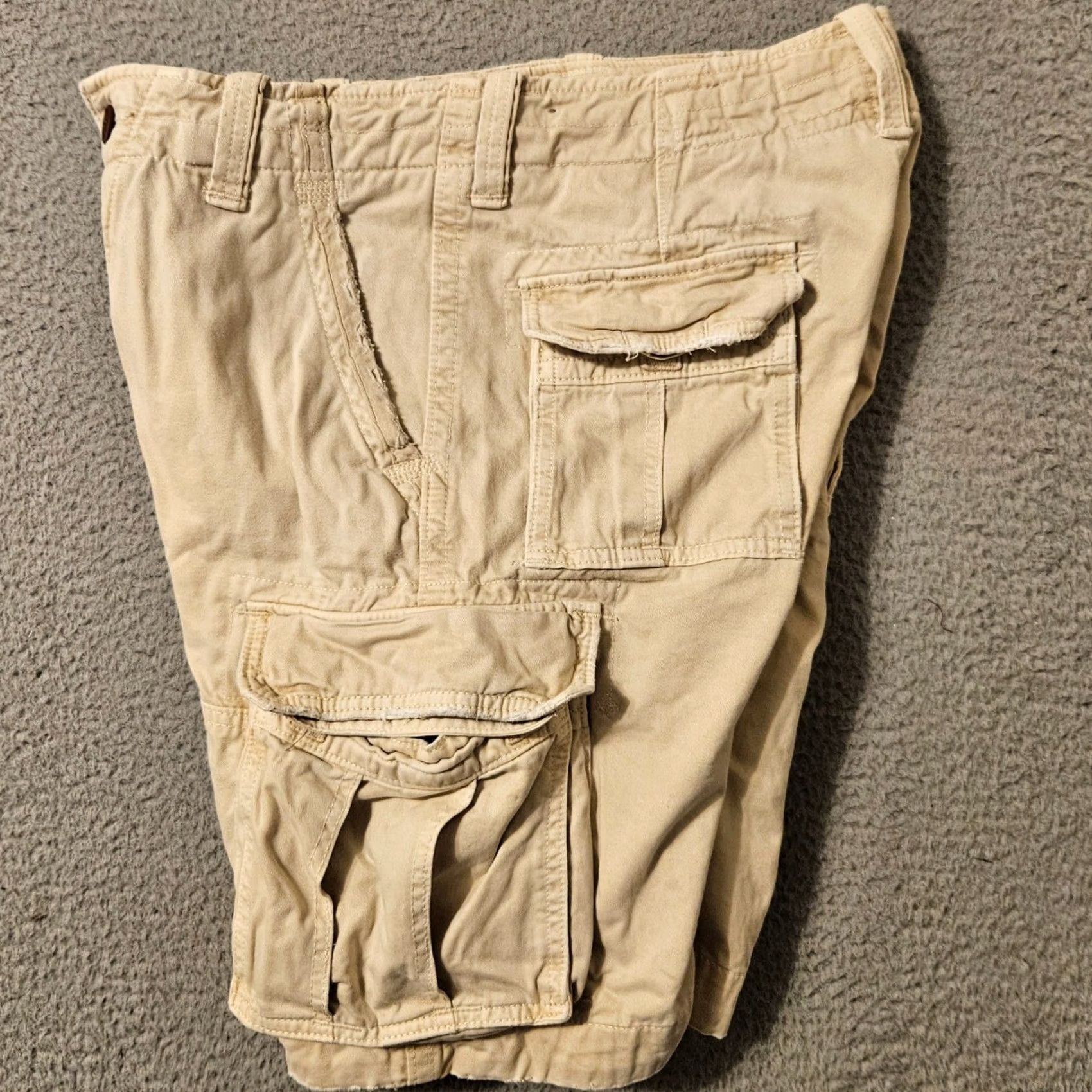 Abercrombie & Fitch Vintage Abercrombie & Fitch Cargo Shorts 30 Tan Distressed Military Fatigues Size US 30 / EU 46 - 2 Thumbnail