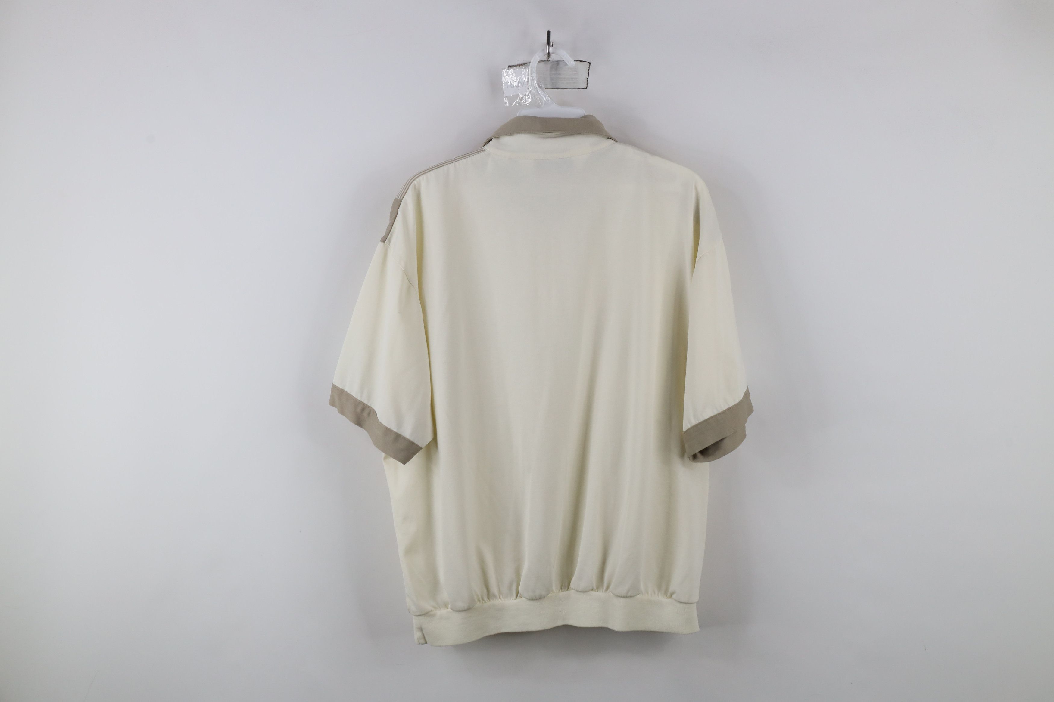 Vintage Vintage 90s Streetwear Collared Pullover Polo Shirt Cream Size US L / EU 52-54 / 3 - 12 Thumbnail