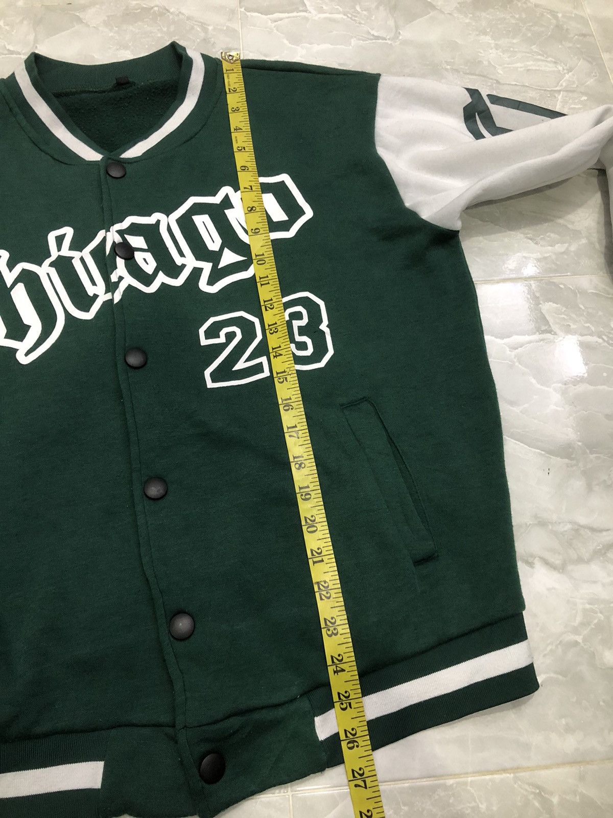 Other Vintage Chicago 23 Green White Varsity Jacket Size US M / EU 48-50 / 2 - 17 Thumbnail