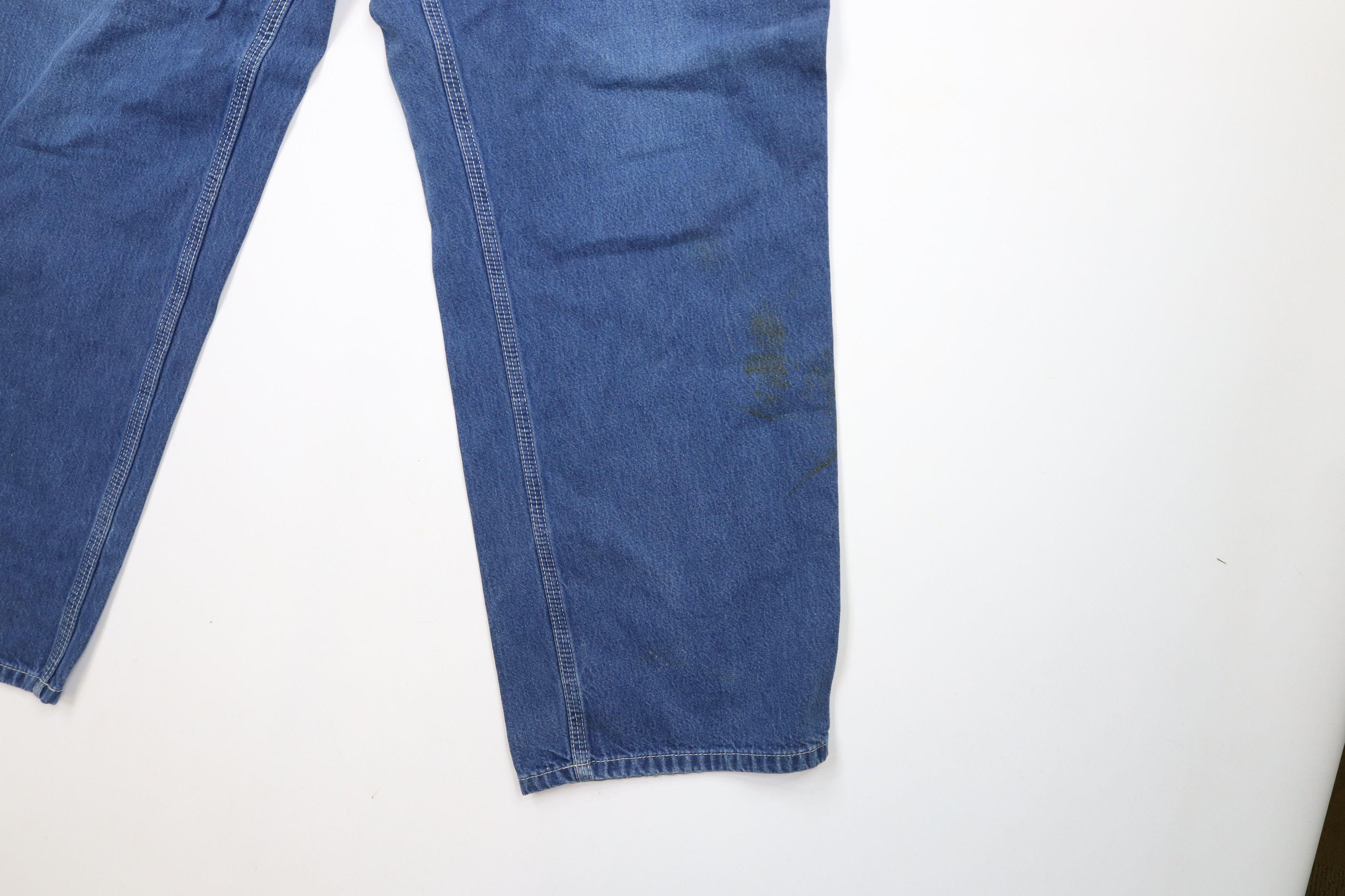Carhartt × Vintage Vintage Carhartt Spell Out Wide Leg Dungaree Denim Jeans Size US 38 / EU 54 - 5 Thumbnail