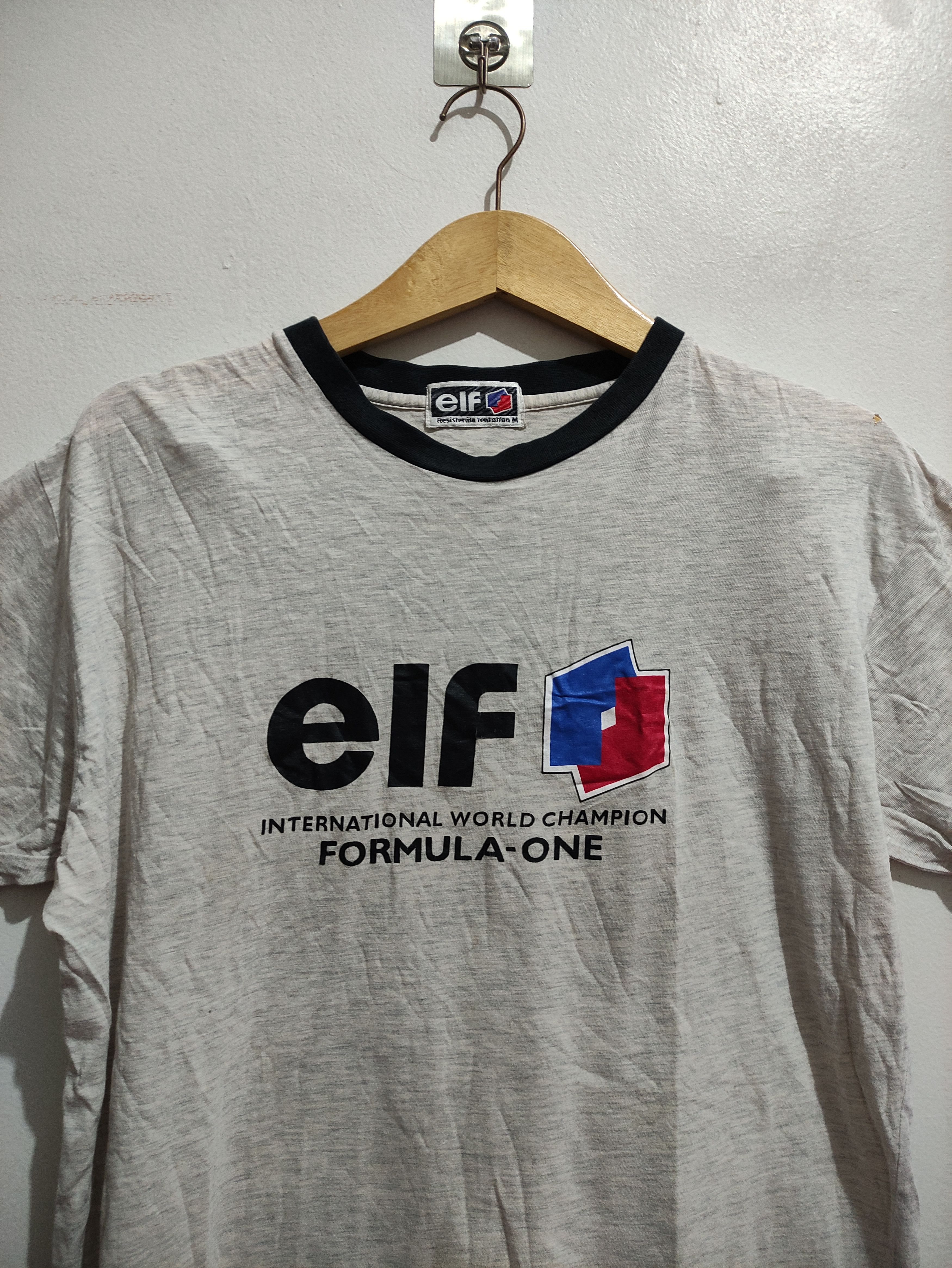 Formula 1 Vintage ELF Lubricant Formula one Ringer T-shirt Size US M / EU 48-50 / 2 - 3 Thumbnail