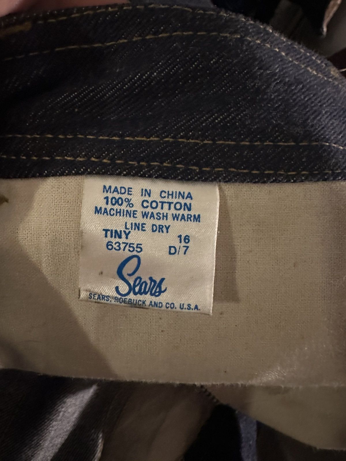 Sears 1970s Sears Roebuck Denim Jeans Size US 32 / EU 48 - 3 Thumbnail