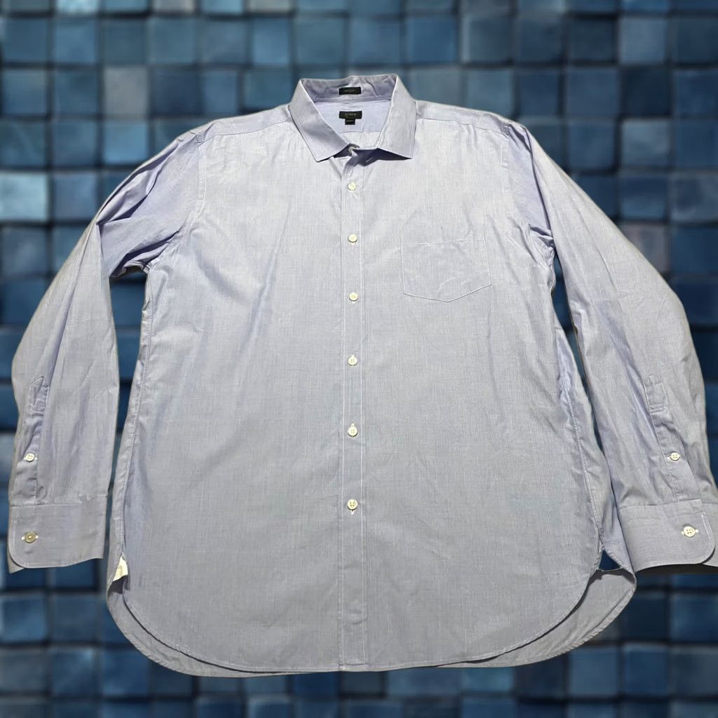 J.Crew J.CREW Ludlow Button-Up Shirt XL Blue Cotton Spandex Regular Mens Modern Classic Size US XL / EU 56 / 4 - 1 Thumbnail