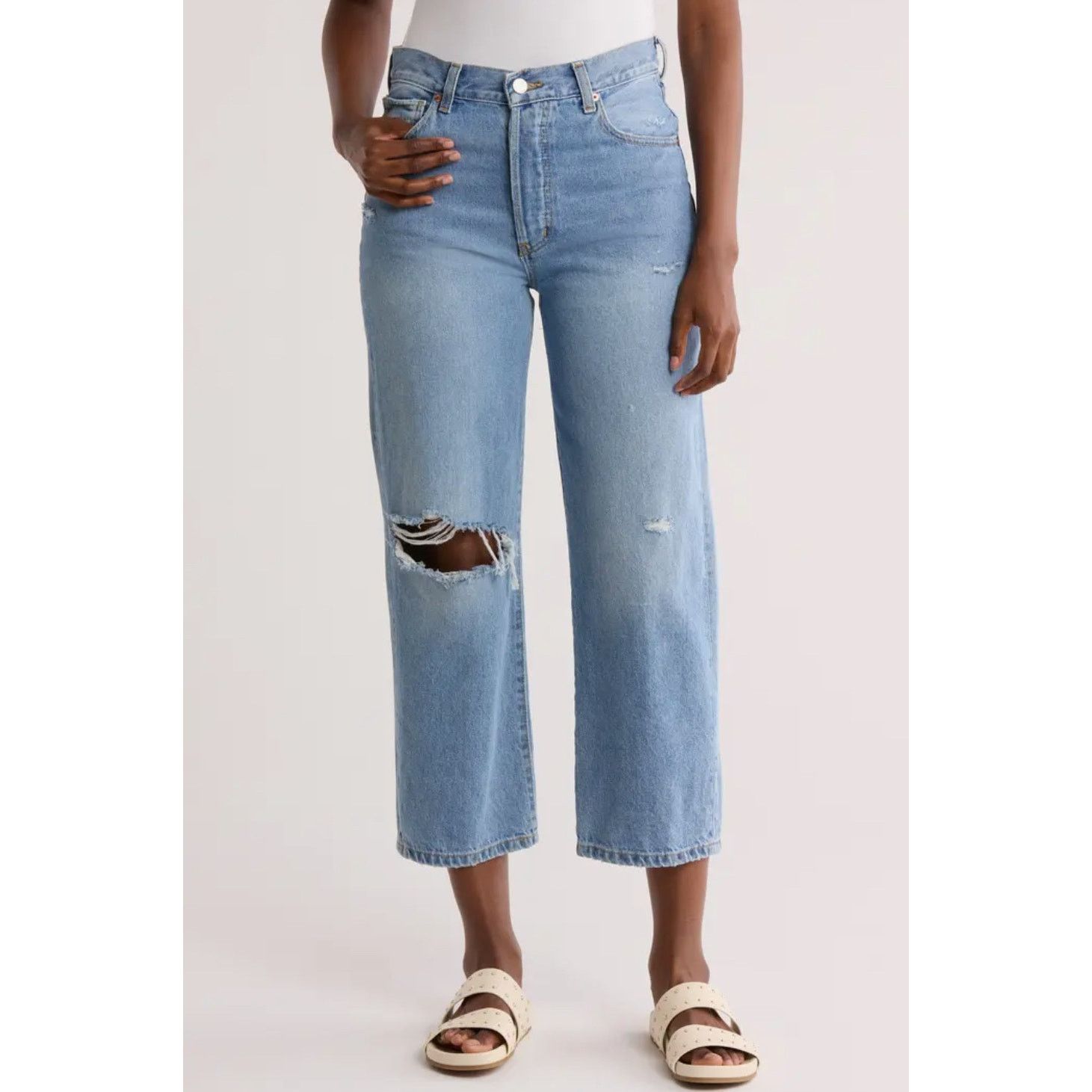 ETICA NWT Etica Altin Loose Crop Jeans Ithaca Wash Size 28 Size 28" / US 6 / IT 42 - 1 Thumbnail