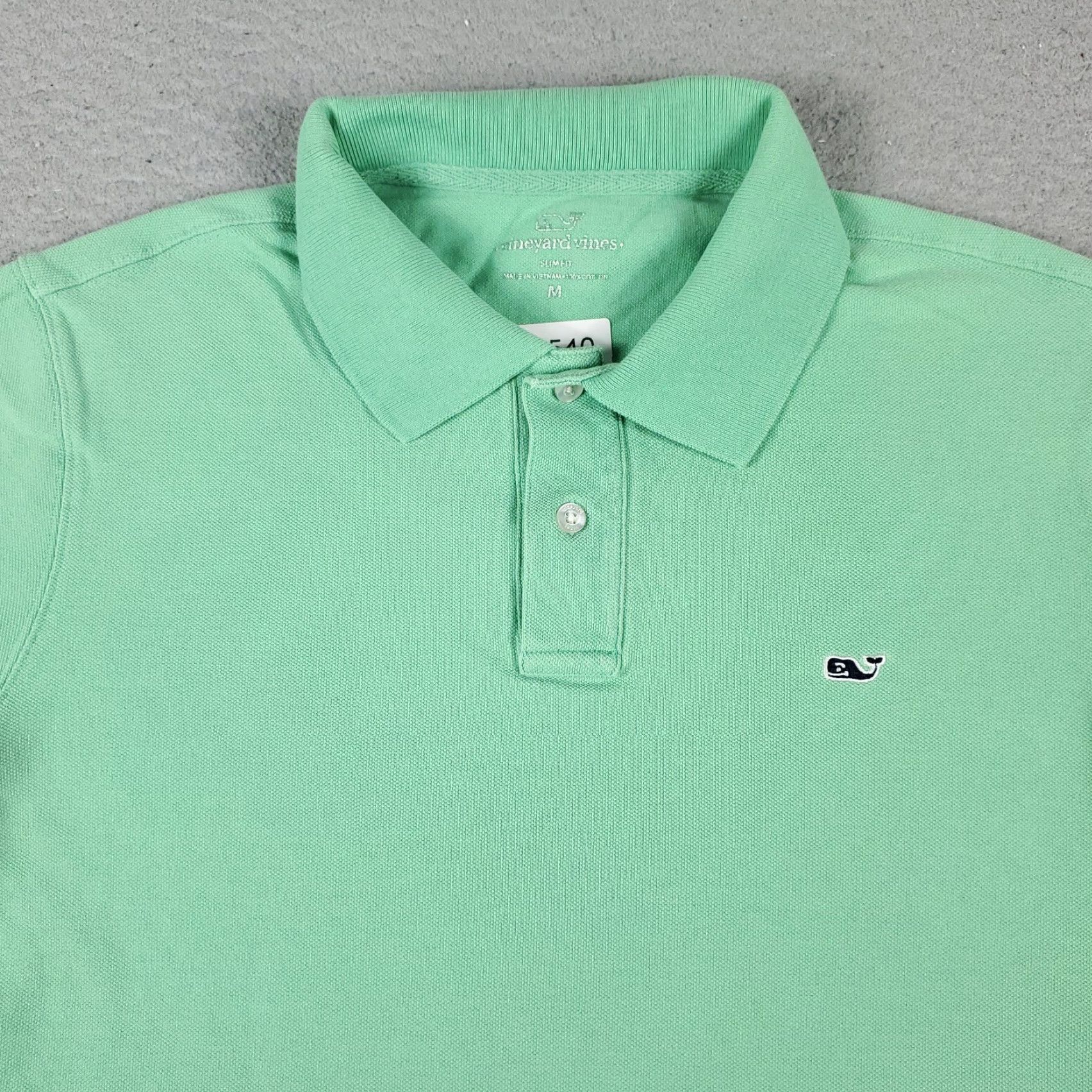 Vineyard Vines Vineyard Vines Polo Shirt Mens Medium Green Cotton Short Sleeve Logo Size US M / EU 48-50 / 2 - 2 Thumbnail