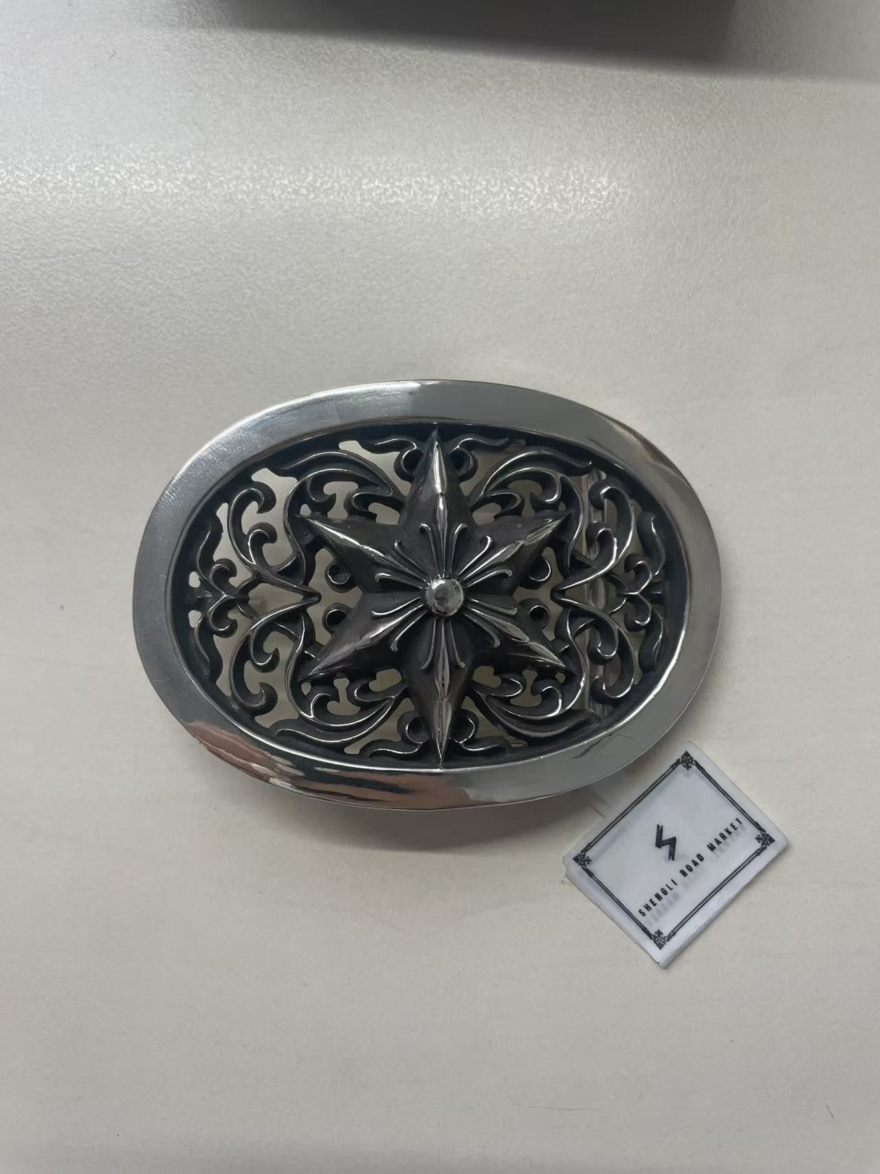 Chrome Hearts Chrome Hearts Silver Small Oval Star Belt Buckle Size ONE SIZE - 7 Thumbnail