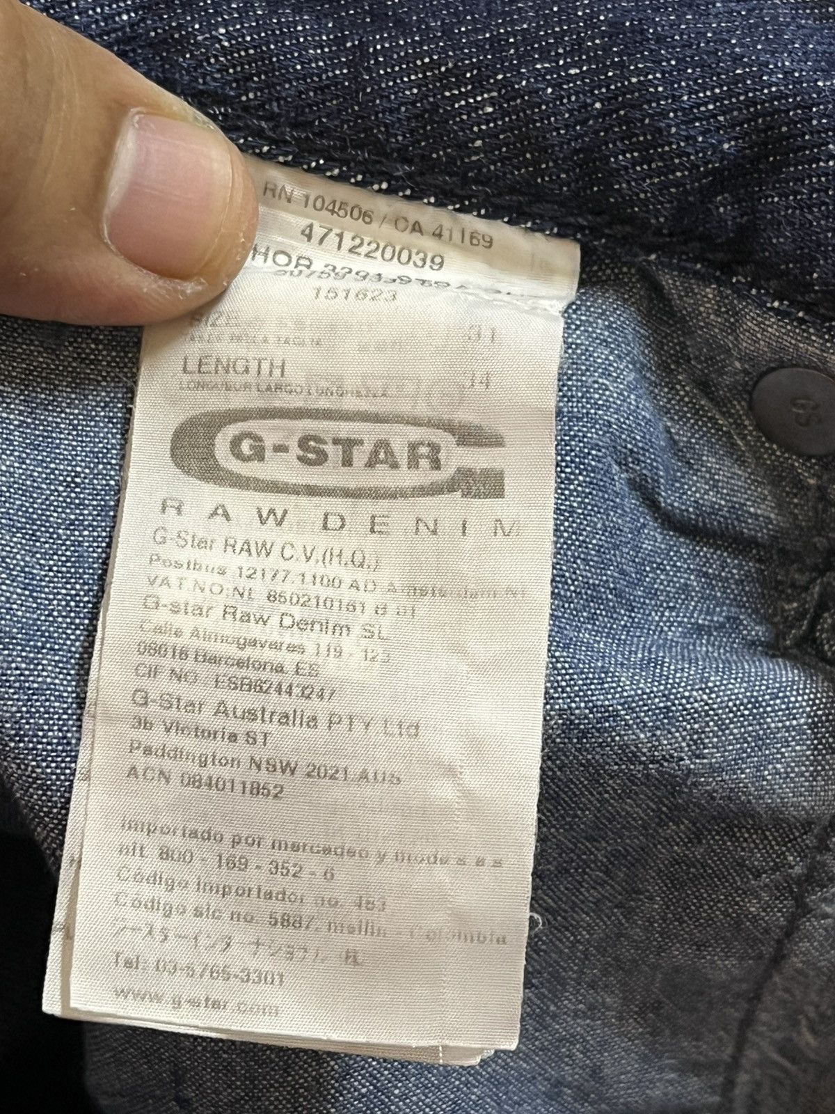G-Star × Pharrell Vintage G-Star 3301 Grunge Distressed Denim Size US 31 - 11 Thumbnail