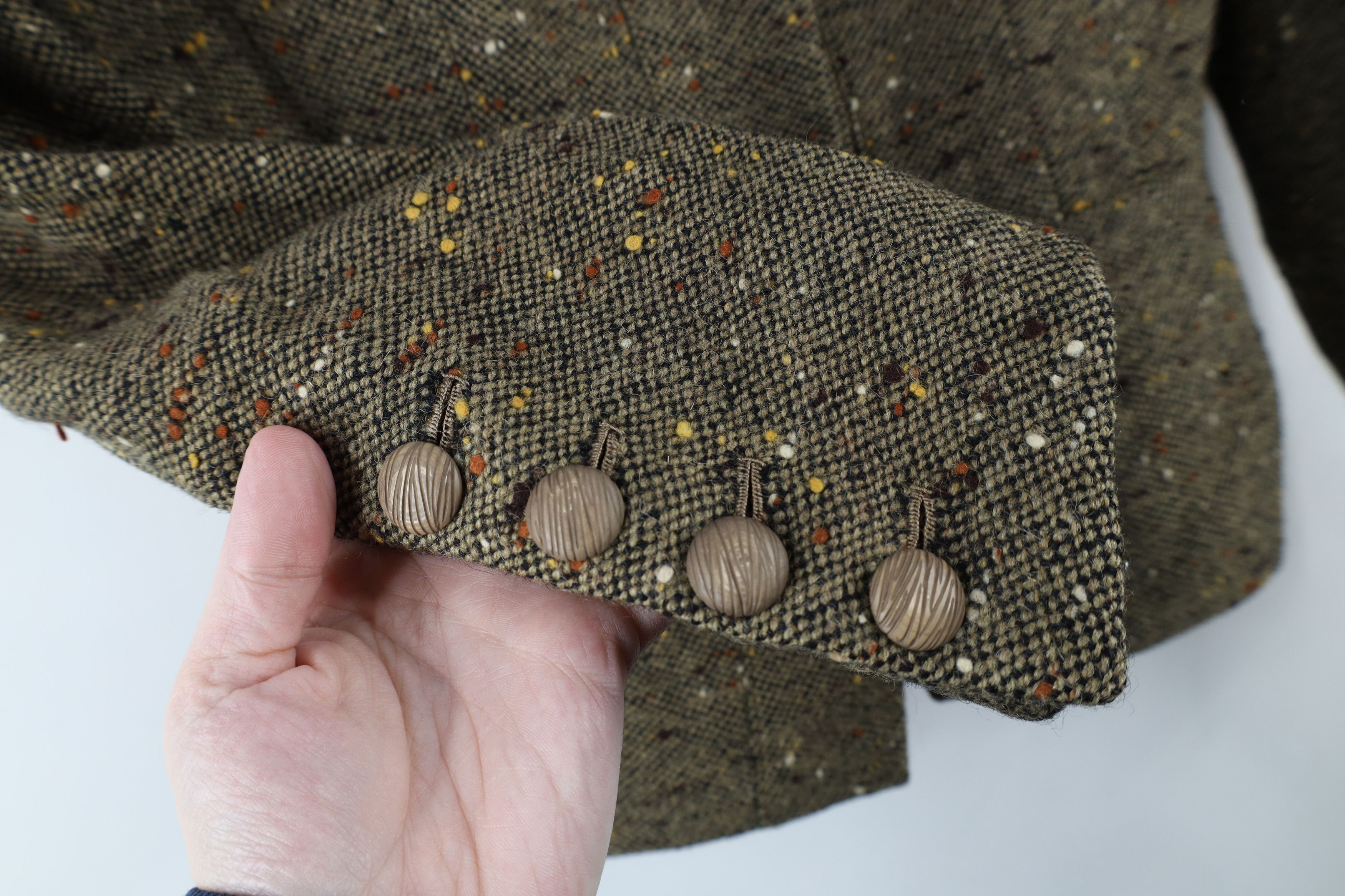 Vintage Vintage 50s Italian Couture Blazer Jacket Atomic Fleck Size XL / US 12-14 / IT 48-50 - 6 Thumbnail