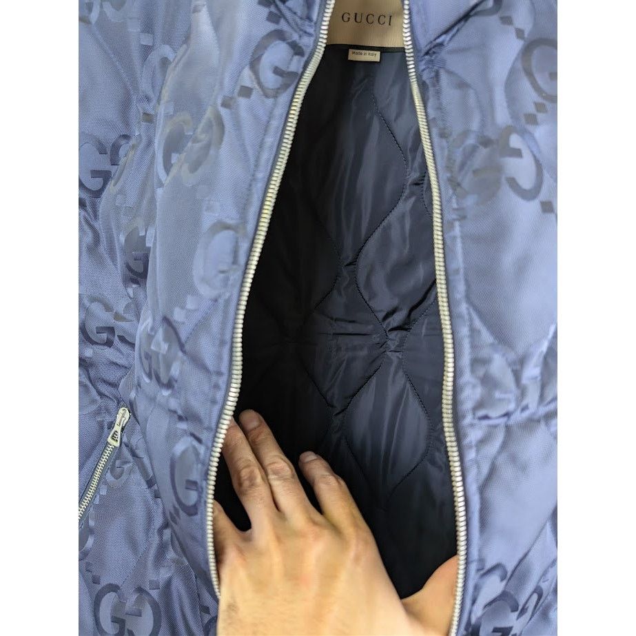 Gucci o1rshd1 Nylon Canvas GG Jumbo Gilet in Navy Size US M / EU 48-50 / 2 - 10 Thumbnail