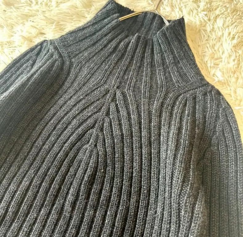 Yohji Yamamoto Yohji Yamamoto High Neck Cable Rib Cable Knit Bell Sleeve S Size US L / EU 52-54 / 3 - 4 Thumbnail