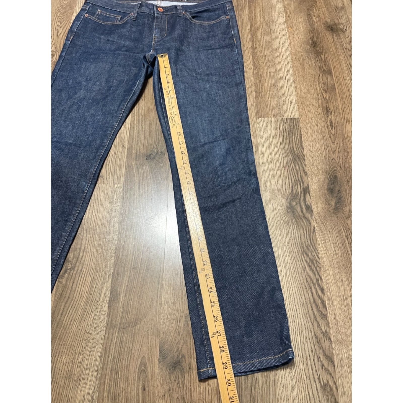 Gap Gap 1969 Jeans, Womens Size 8A, Denim, Straight Leg, 5-Pocket, Dark Wash, Blue, Zip, Regular Fit, Inseam 30 in, Pockets, Machine Washable, Brand Gap Size 30" / US 8 / IT 44 - 7 Thumbnail