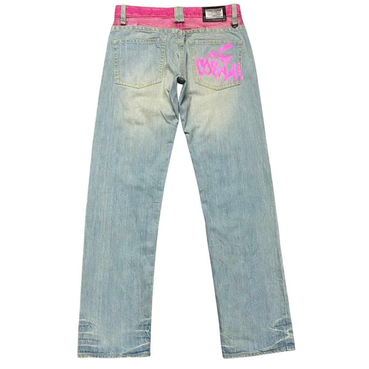 Japanese Brand CO&LU Denim Mesh Painter Jeans Size US 33 - 2 Thumbnail