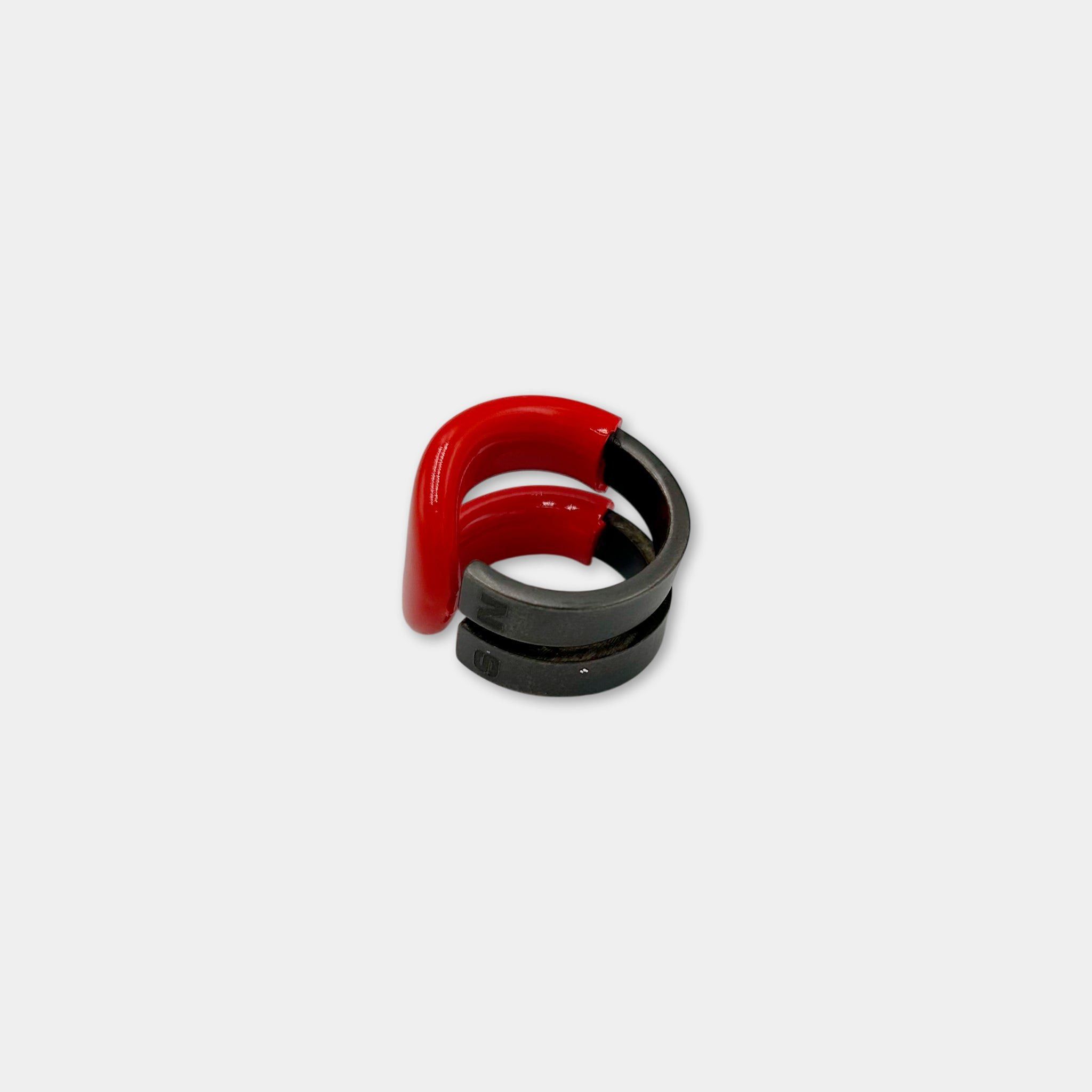 Maison Margiela Maison Martin Margiela MM11 Circular Ring Red Black Size ONE SIZE - 4 Thumbnail