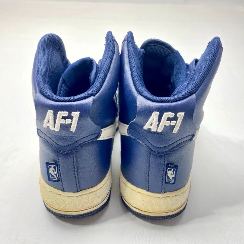Nike VINTAGE Nike Air Force 1 315121-414 Men's Size 8.5 Navy Blue High Tops 1607 Size US 9 / EU 42 - 4 Thumbnail
