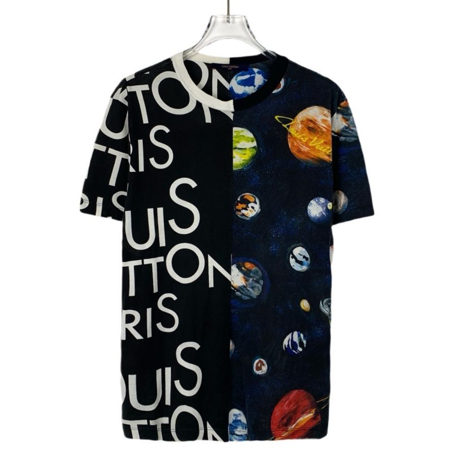 Louis Vuitton Louis Vuitton Logo and Planet Print Cotton Short-Sleeve T-Sh Size US S / EU 44-46 / 1 - 1 Thumbnail