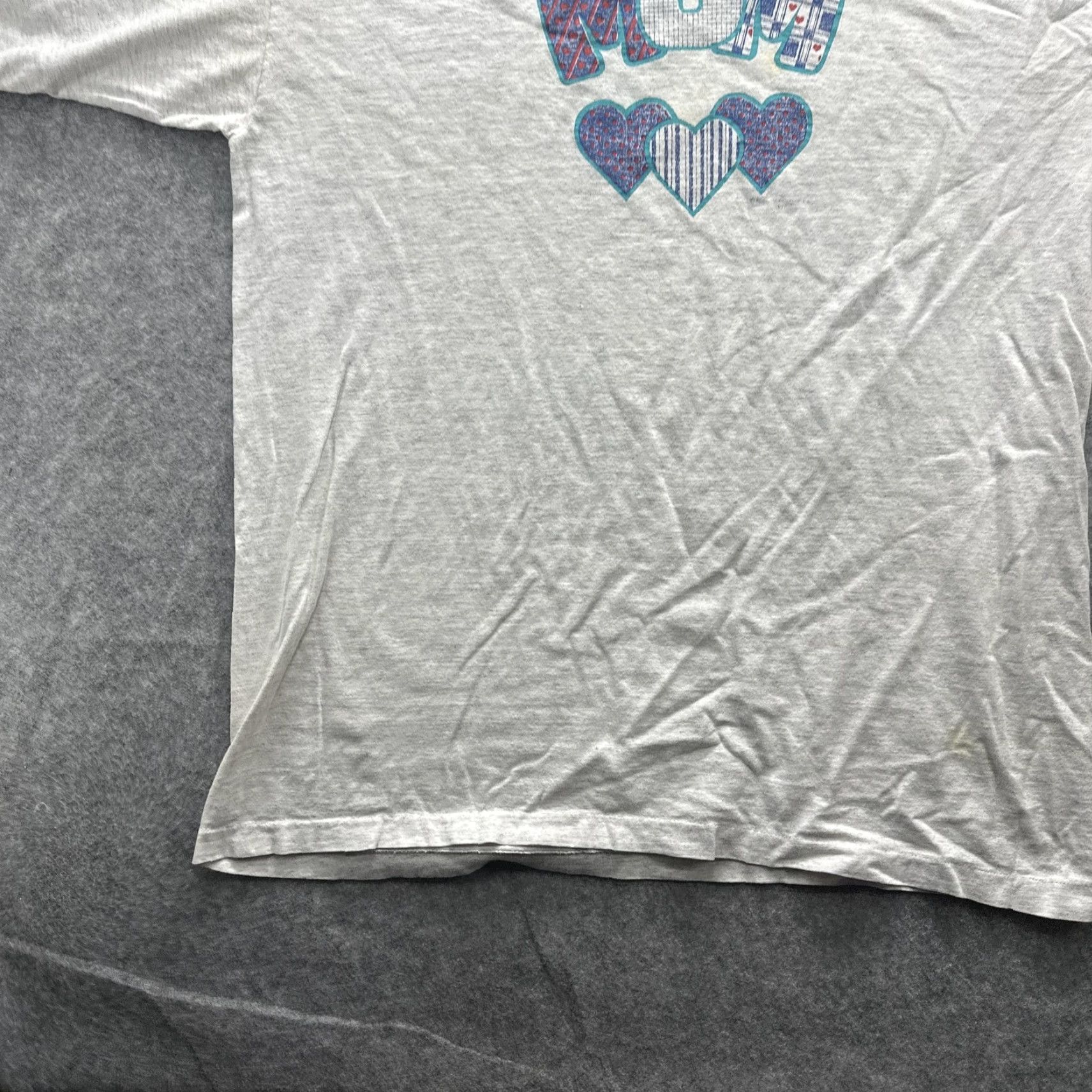 Vintage VINTAGE Volunteer Knit Apparel Mom Shirt Womens XL Gray T-Shirt Crew Neck Short Sleeve 100% Cotton Heart Vintage 90s Womens Size XL / US 12-14 / IT 48-50 - 4 Thumbnail