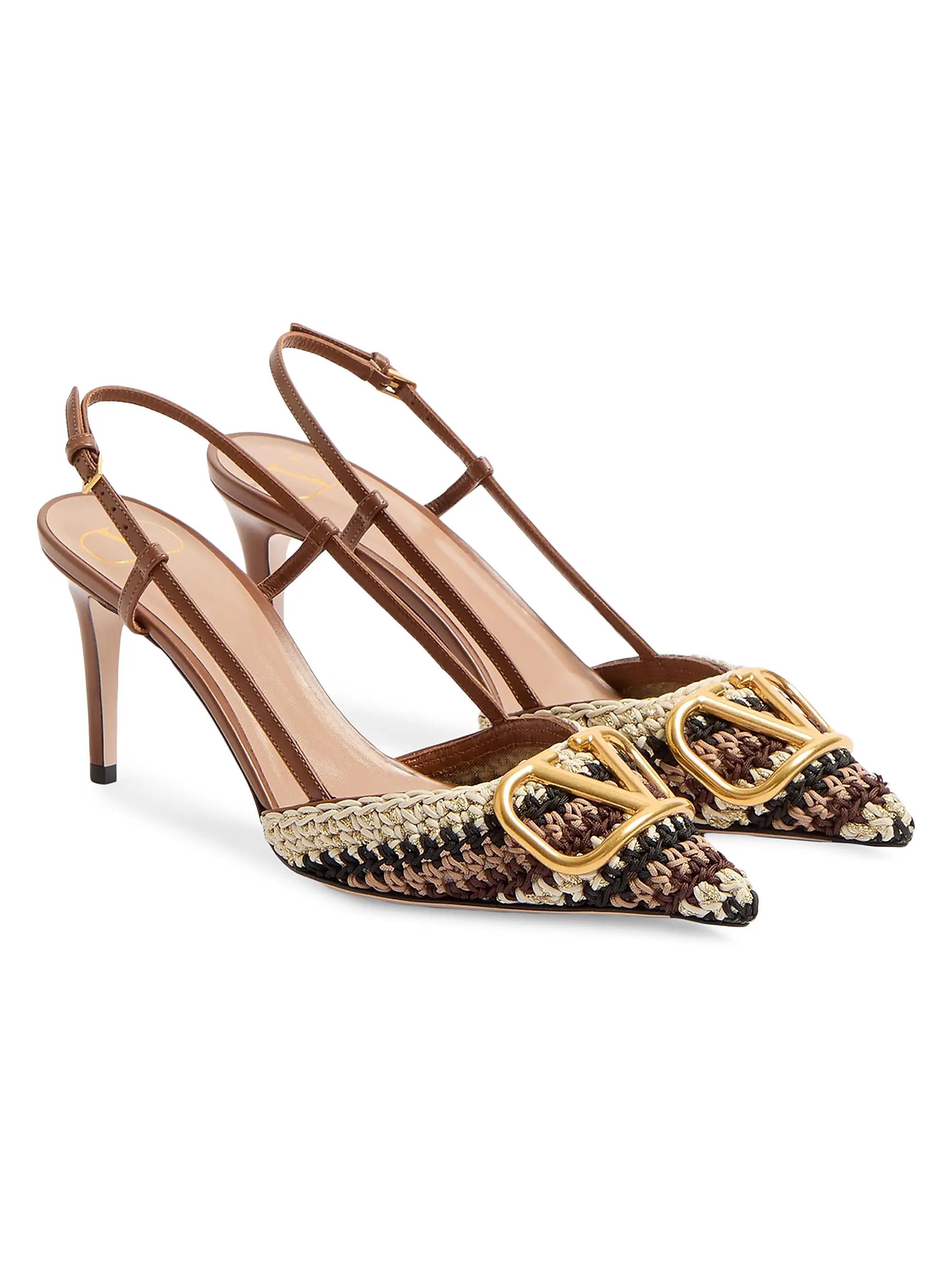 Valentino os11x0126 VLogo Signature Slingback Pumps in Multicolor Size US 7 / IT 37 - 2 Thumbnail
