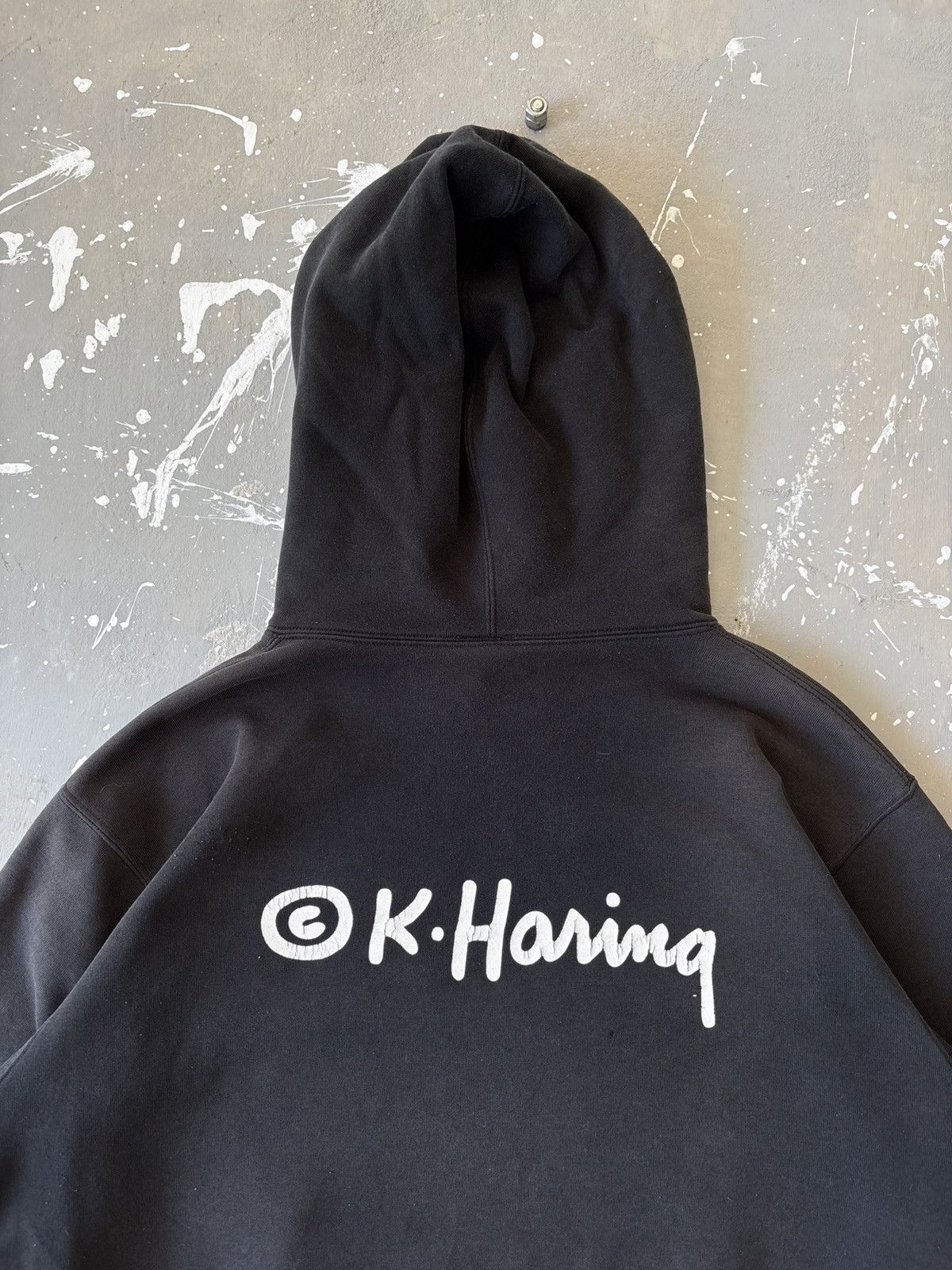 Keith Haring Vintage Distressed Faded Keith Haring Hoodie Sweatshirt Size US M / EU 48-50 / 2 - 4 Thumbnail