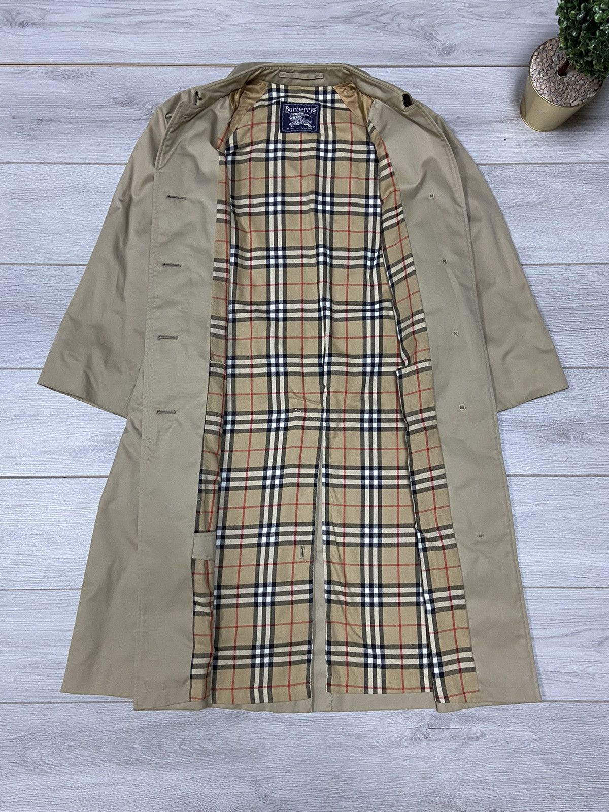 Burberry Burberry vintage trench jacket beige nova check sand Size US L / EU 52-54 / 3 - 3 Thumbnail