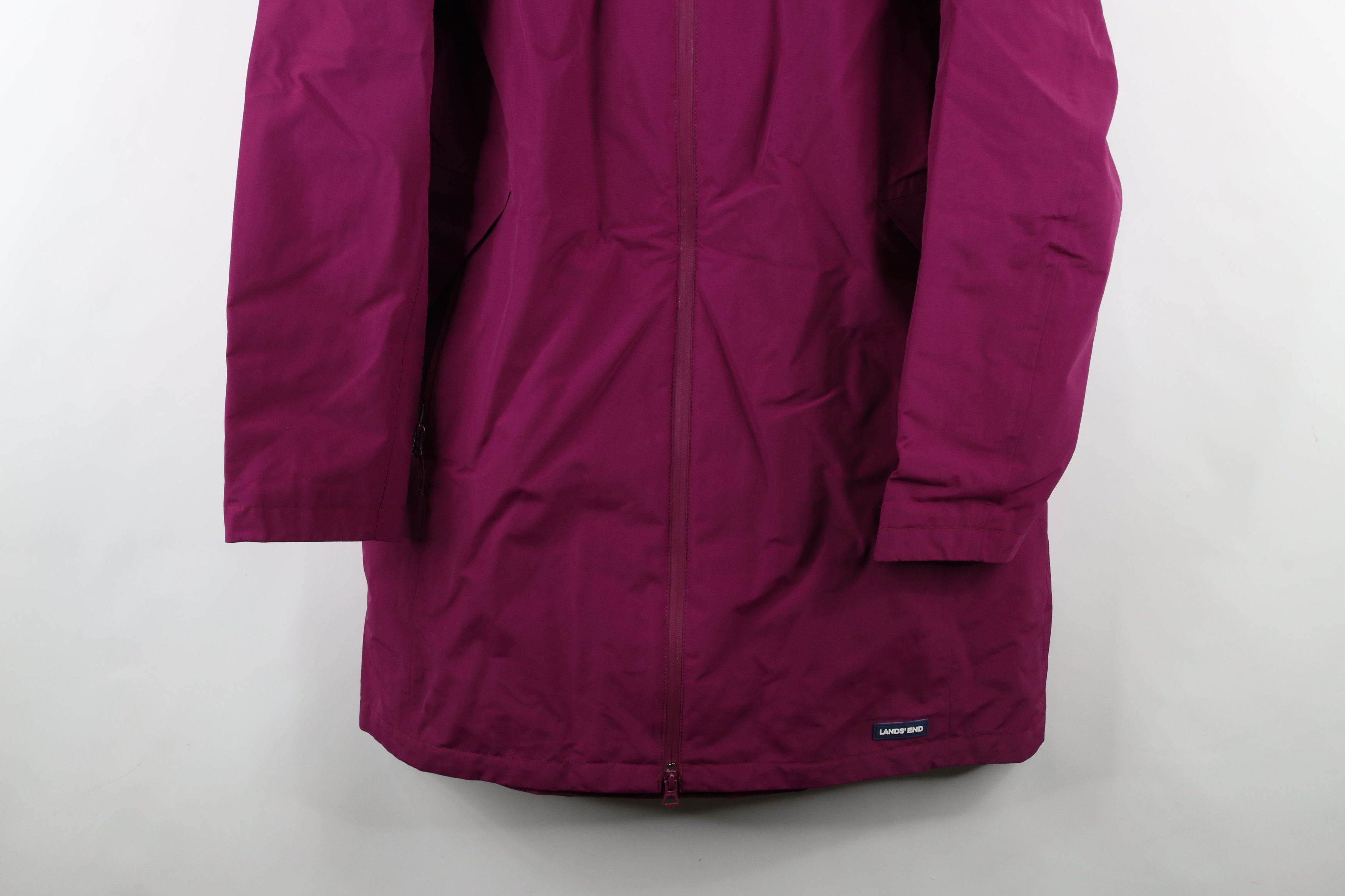Lands' End × Vintage Lands End Waterproof Full Zip Hooded Rain Jacket Coat Purple Size XL / US 12-14 / IT 48-50 - 3 Thumbnail