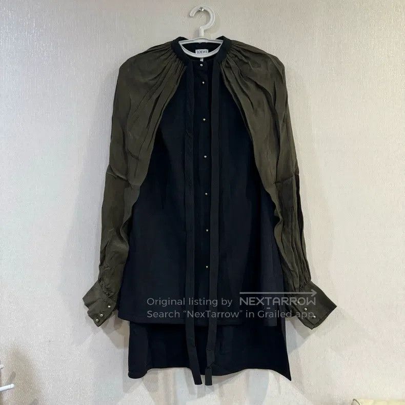 Loewe Loewe Dark Green Cloak with Black Lining Size XS / US 0-2 / IT 36-38 - 1 Thumbnail