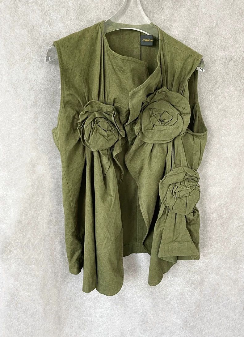 Comme des Garcons Comme Des Garcons Three-flower rose pinched waistcoat vest Size S / US 4 / IT 40 - 7 Thumbnail