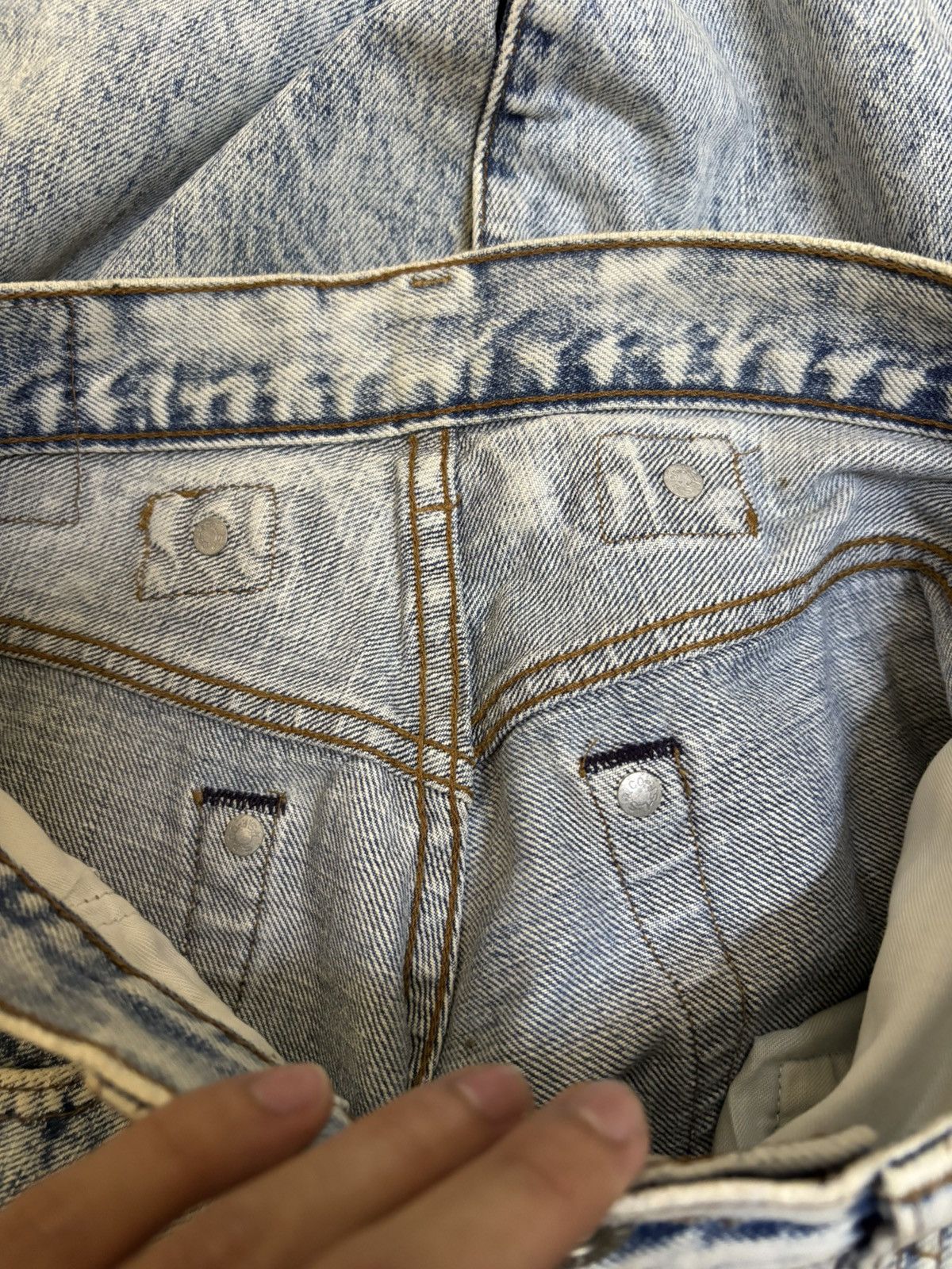 Levi's Vintage 90s Levis 701 XX Big E Back Buckle Selvedge Jeans Size US 30 / EU 46 - 17 Thumbnail