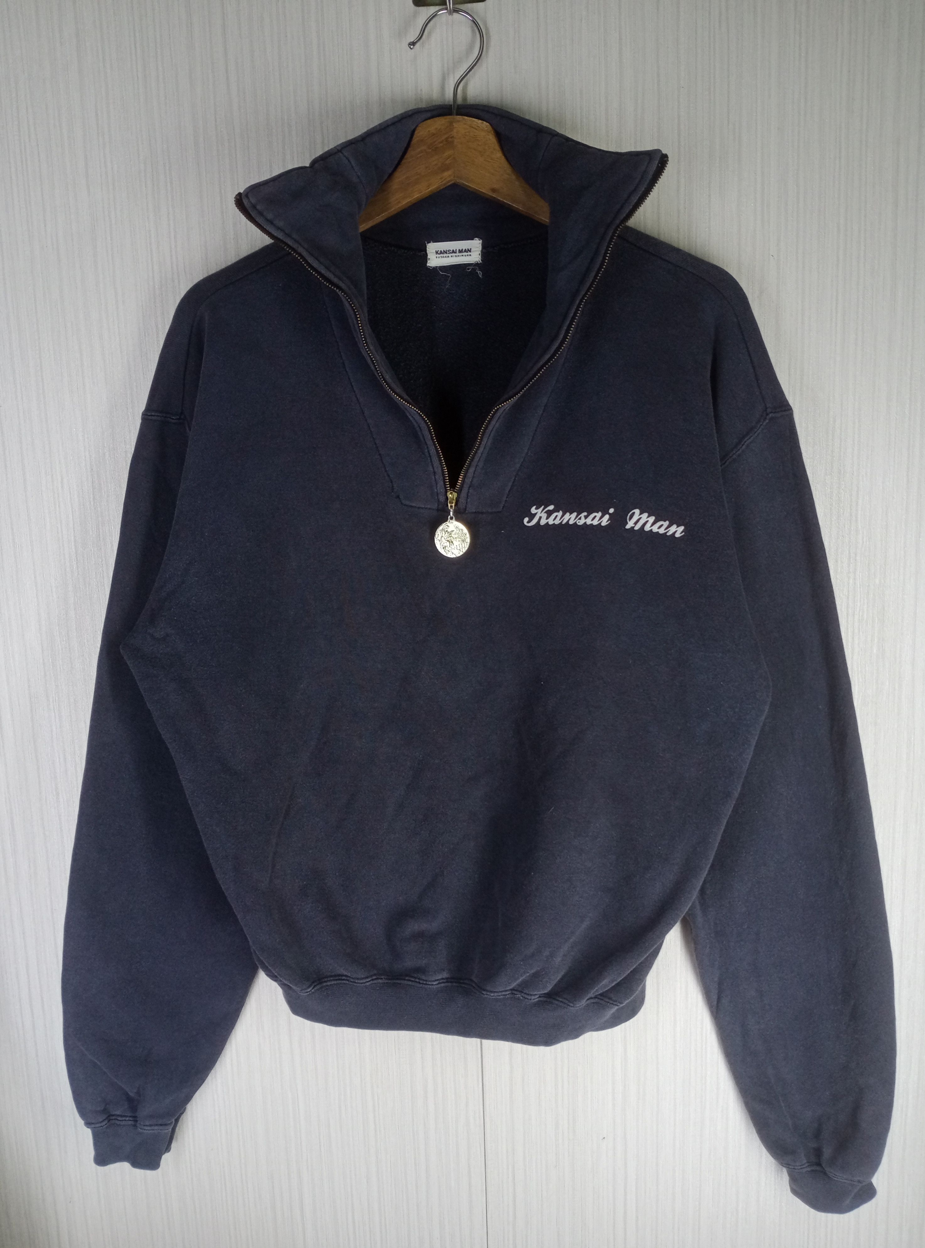 Yohji Yamamoto Vintage Kansai Man Kansai Yamamoto Half Zipper Sweatshirt Size US M / EU 48-50 / 2 - 1 Thumbnail