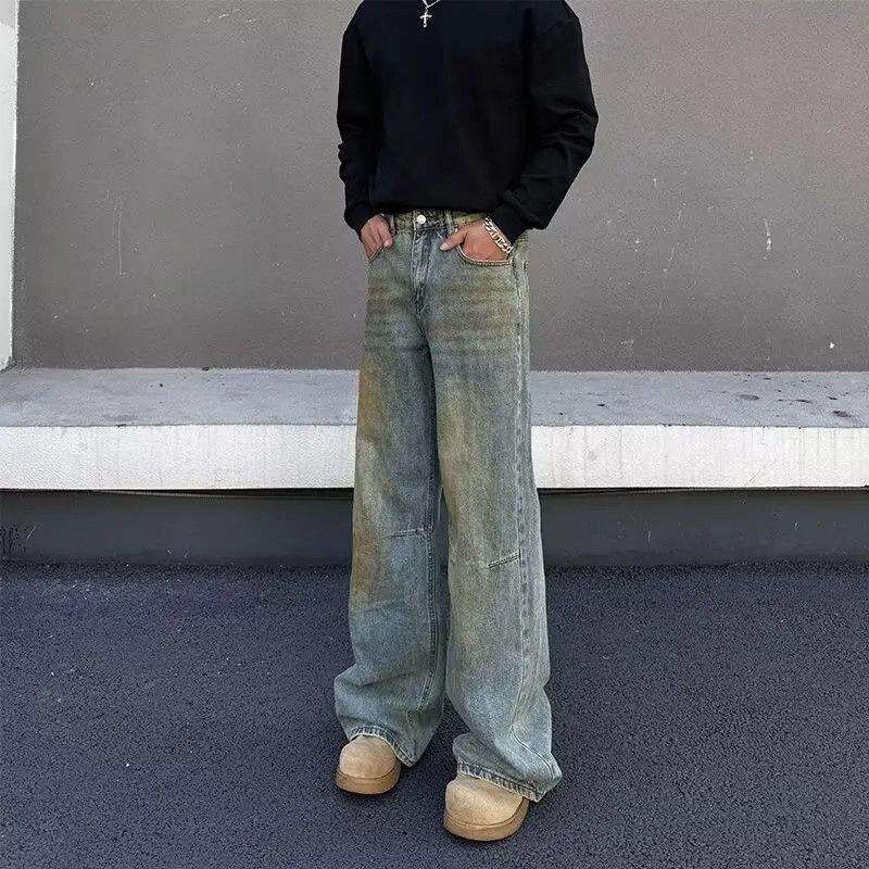 Japanese Brand × Jean Retro loose wide leg straight leg jeans Size US 32 / EU 48 - 3 Thumbnail