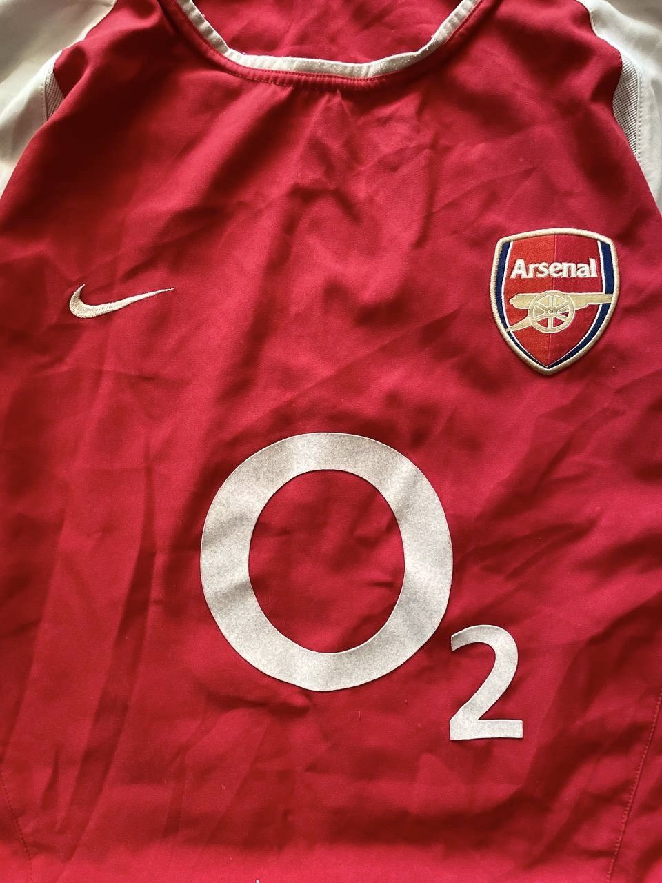Nike × Vintage 90s Nike Vintage T-Shirt Arsenal O2 Soccer Jersey Rare Y2k Size US L / EU 52-54 / 3 - 8 Thumbnail