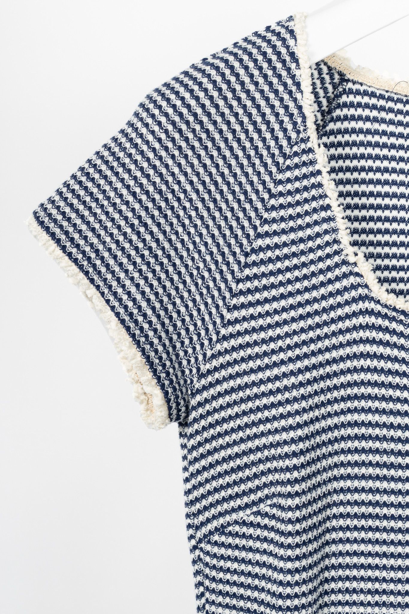 Weekend Max Mara Weekend Max Mara Parole Blue Cotton Knit & Poplin Midi Dress Size M / US 6-8 / IT 42-44 - 5 Thumbnail