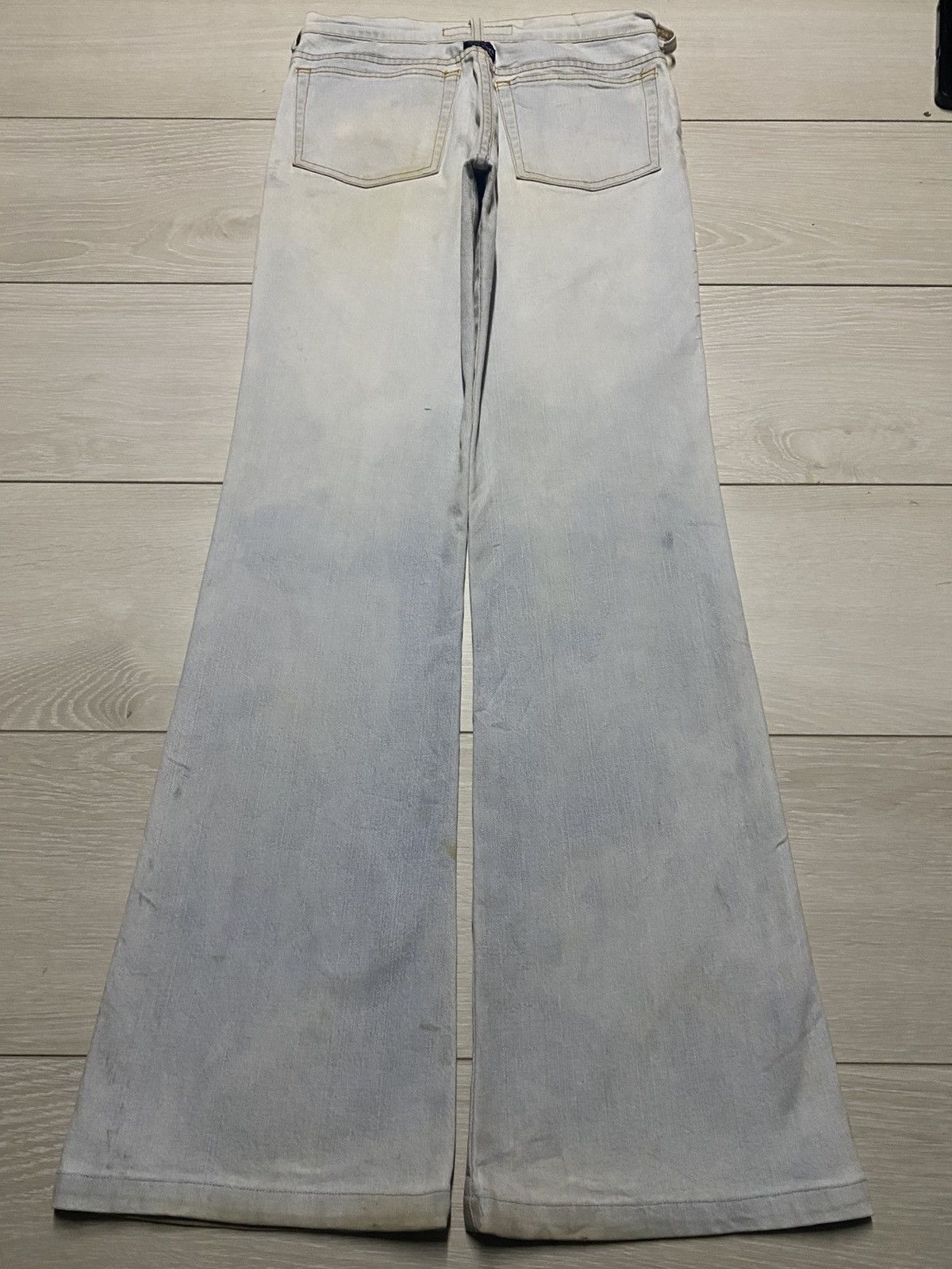Vintage Vintage Desgaste Euro Claw Mark Flare Jeans Size 26" / US 2 / IT 38 - 2 Thumbnail