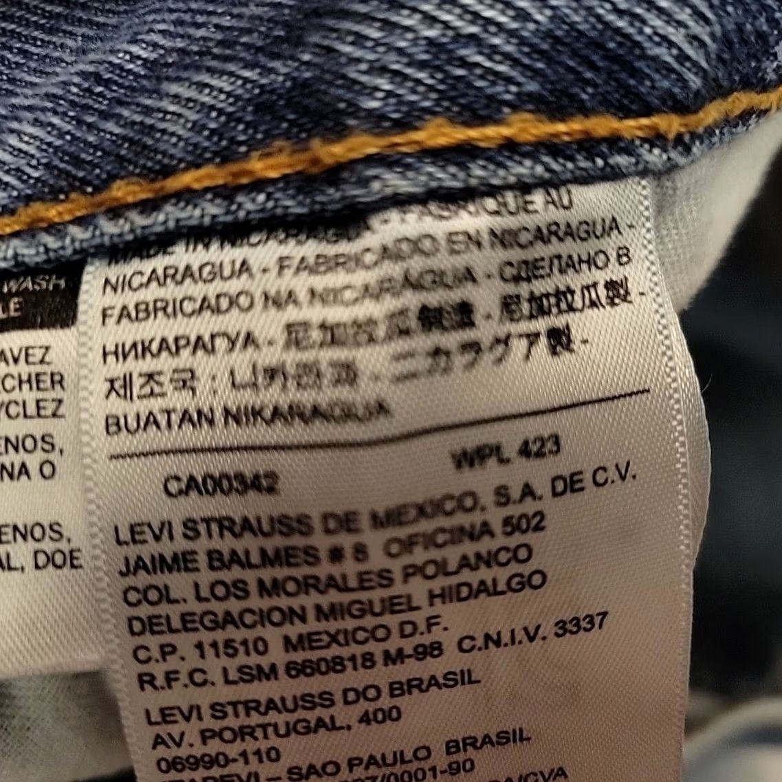 Levi's Levi's Jeans Mens 36x30 Blue Denim 505 Regular Fit Straight Leg Faded Distressed Size US 36 / EU 52 - 5 Thumbnail