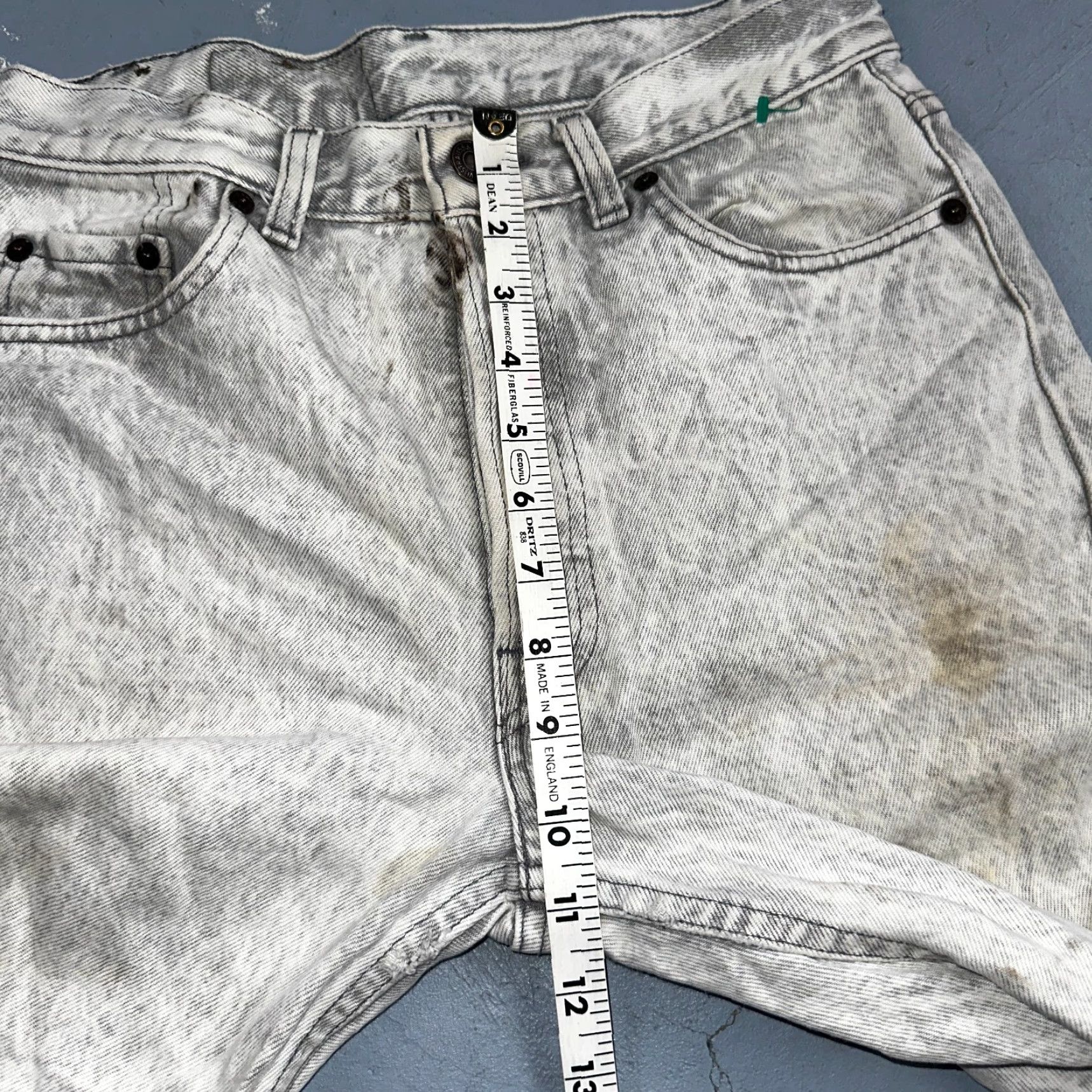 Levi's VINTAGE Levi's 501 Jeans Gray Acid Wash 29x36 501 Straight Leg Mens 90s Denim Cotton Blue/Gray Size US 29 - 6 Thumbnail