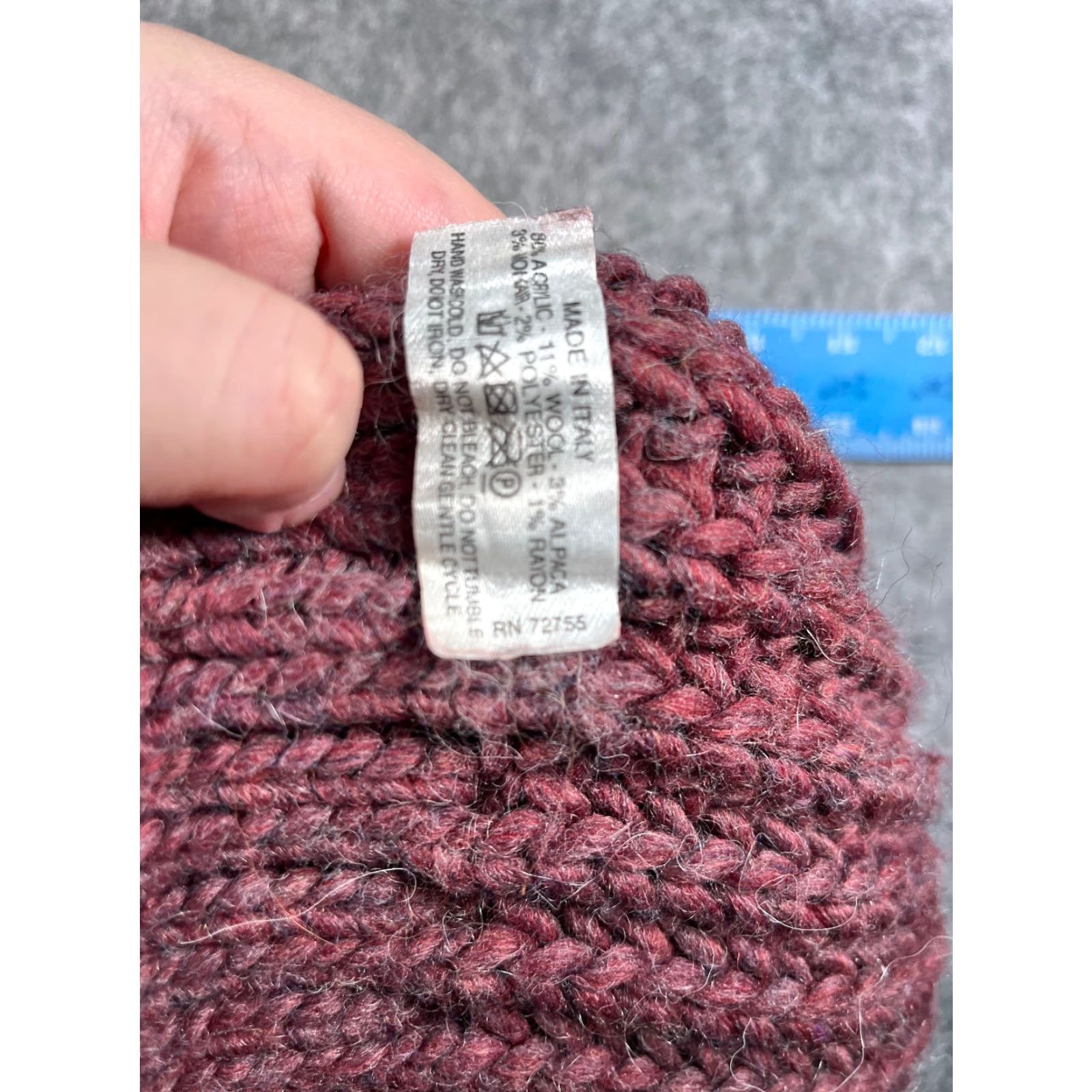 Vintage Ross BeanieToque One Size Purple Knit Wool Blend Adult Hats Mens Size ONE SIZE - 8 Thumbnail