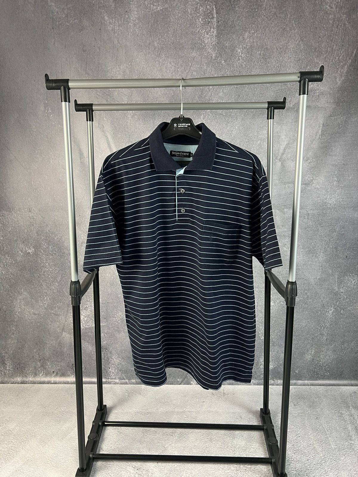Yves Saint Laurent Vintage Yves Saint Laurent striped polo T-shirt Size US L / EU 52-54 / 3 - 1 Thumbnail