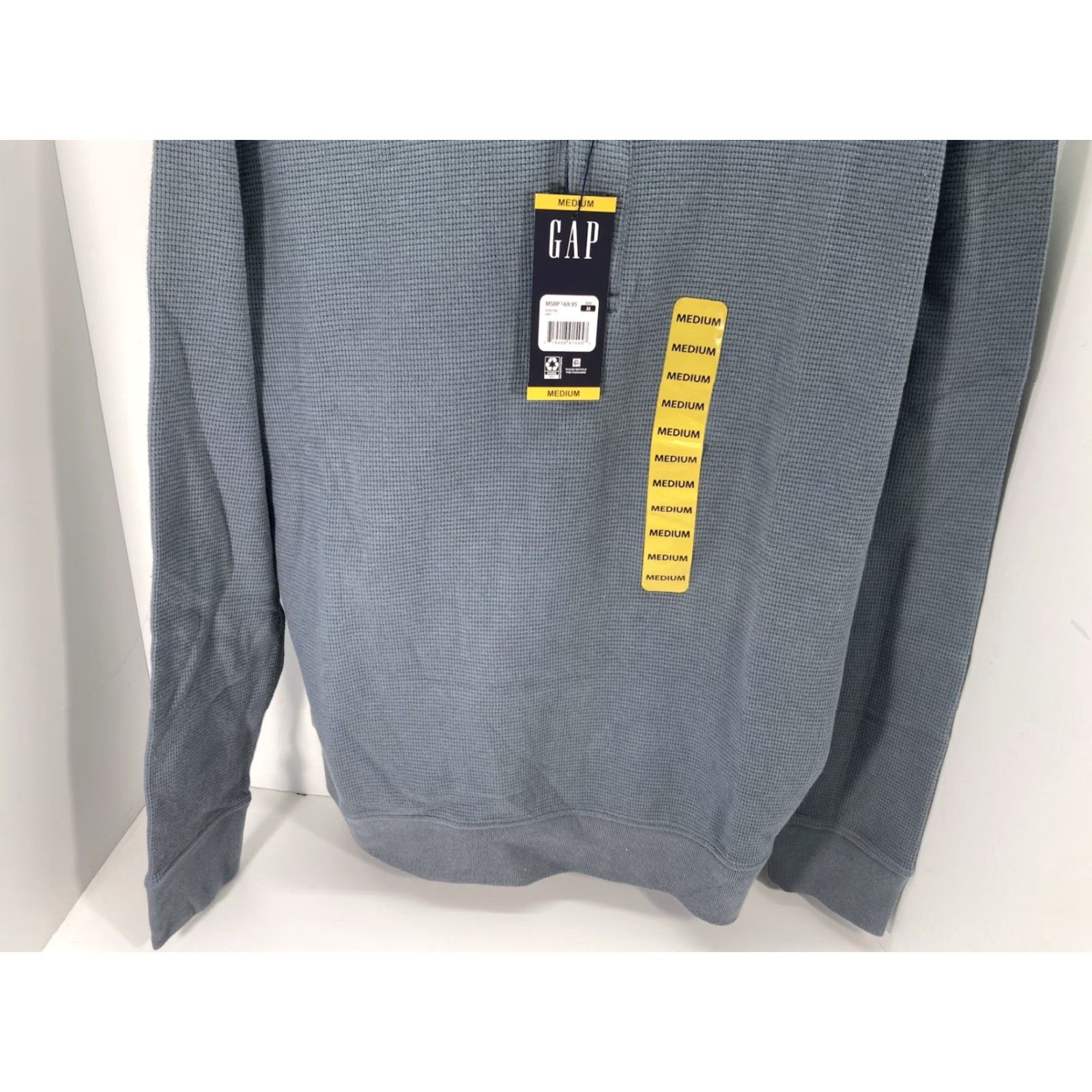Gap VINTAGE Gap Waffle Henley Hoodie Shirt Men Medium Gray Long Sleeve Pullover Casual NWT Size US M / EU 48-50 / 2 - 3 Thumbnail