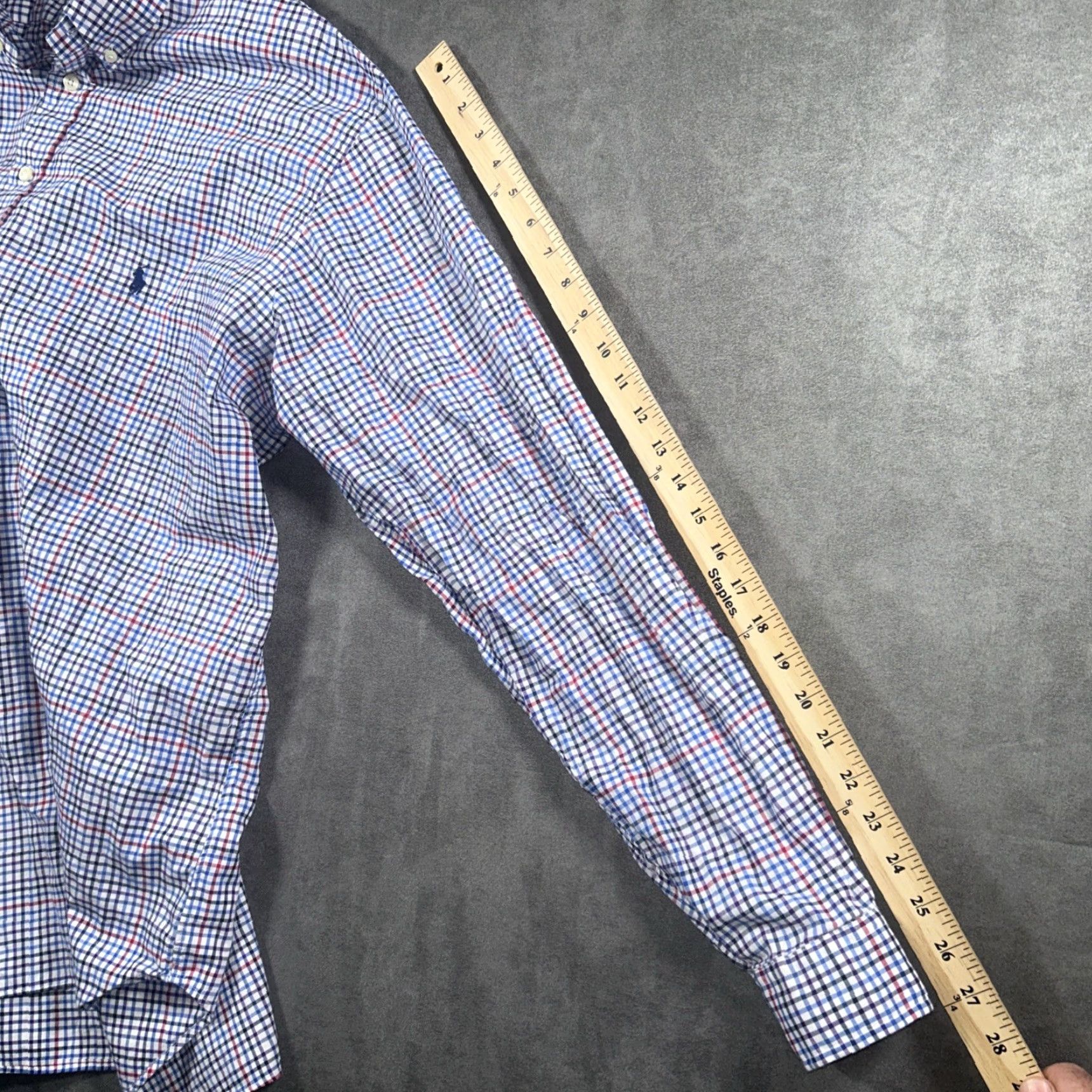 Polo Ralph Lauren Polo Ralph Lauren Button-Down Shirt Men 2XLT Blue Pony Check Long Sleeve Size US XXL / EU 58 / 5 - 7 Thumbnail