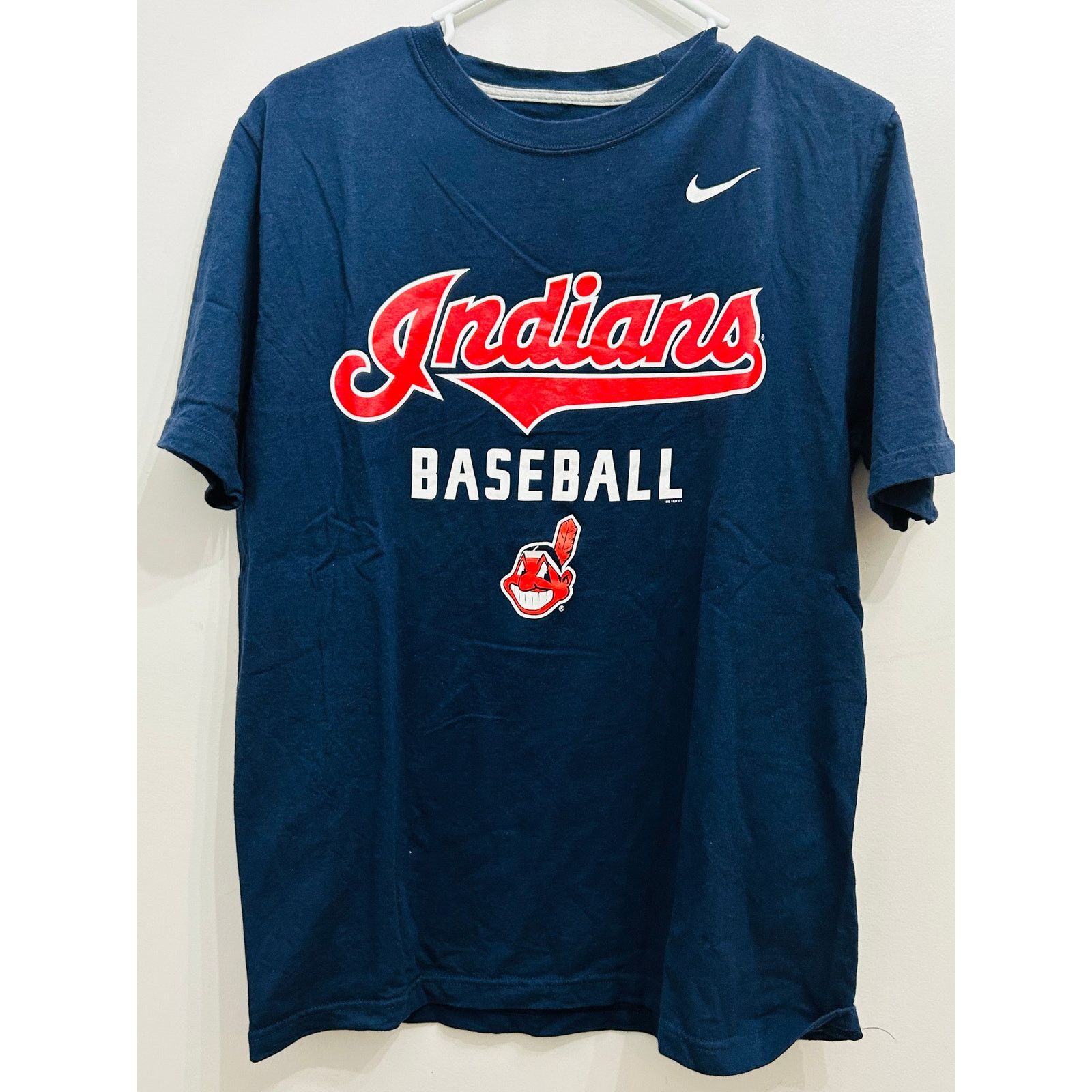 Nike Nike Cleveland Indians Graphic T-Shirt Navy Blue Medium Mens Size US M / EU 48-50 / 2 - 1 Thumbnail
