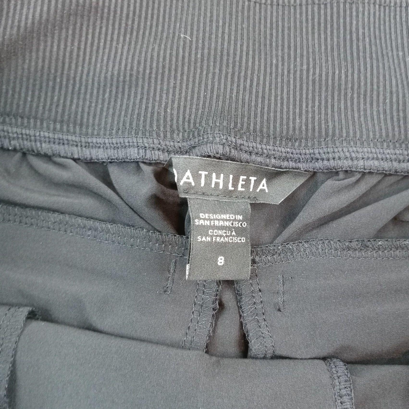 Athleta Athleta Women's Black Elastic Waist Straight Leg Sweatpants Size 8 Size 30" / US 8 / IT 44 - 7 Thumbnail