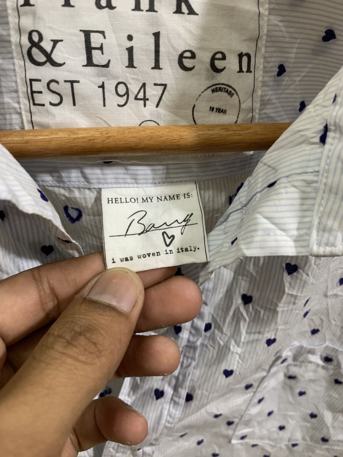 Frank & Eileen FRANK & EILEEN RELAXED BUTTON UPS SHIRT WITH LOVE DESIGN Size XS / US 0-2 / IT 36-38 - 4 Thumbnail