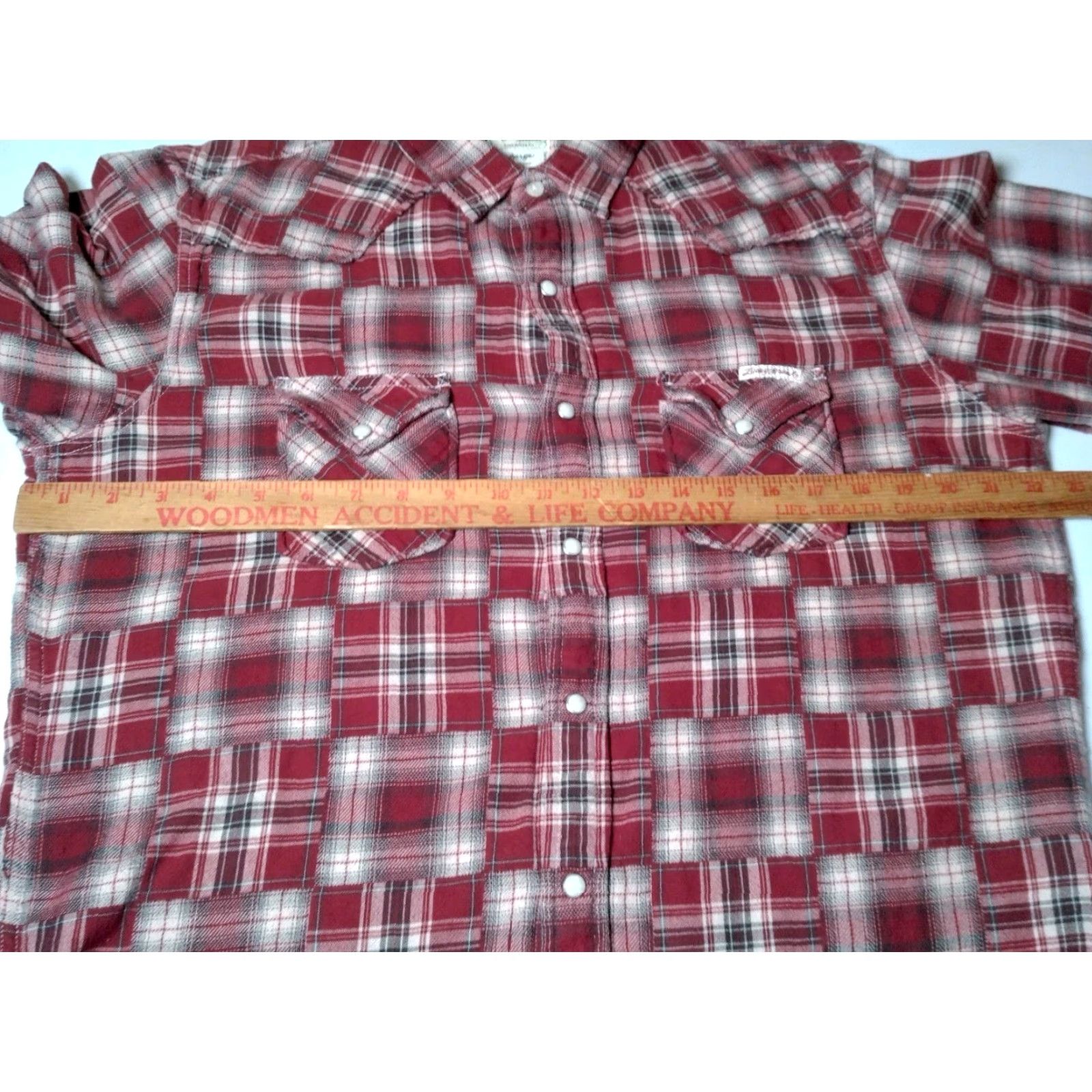 Lucky Brand Lucky Brand Shirt Western Flannel Patchwork Print Pearl Snap L Read Men Large Red Cotton Plaid Cowboy Workwear Sweatshirt? Size US L / EU 52-54 / 3 - 7 Thumbnail
