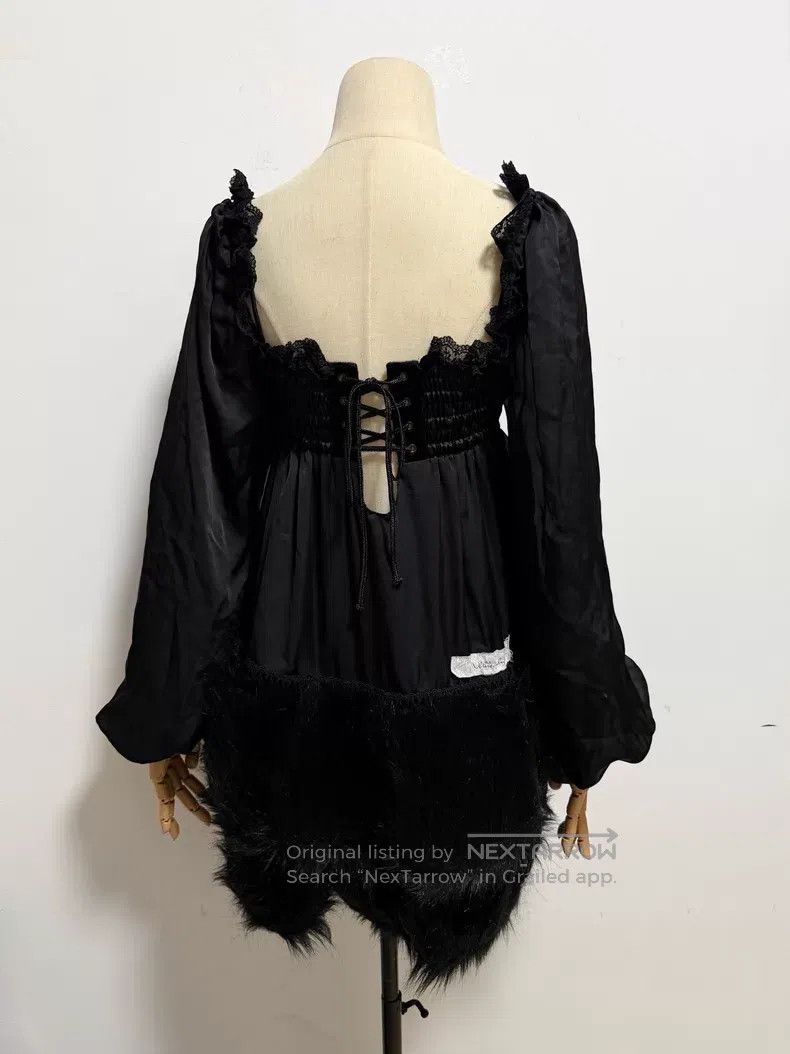 Japanese Brand Japanese Brand alice auaa Furry lace dress, Strapless dres Size L / US 10 / IT 46 - 4 Thumbnail