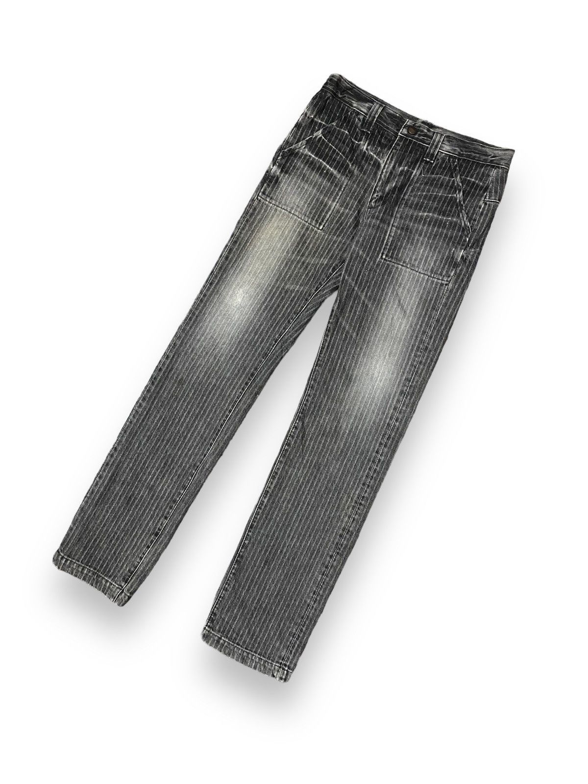 Japanese Brand × Vintage JAPAN DESIGNER WESTERN STYLE RECTANGULAR POCKET STRIPE Size US 29 - 4 Thumbnail